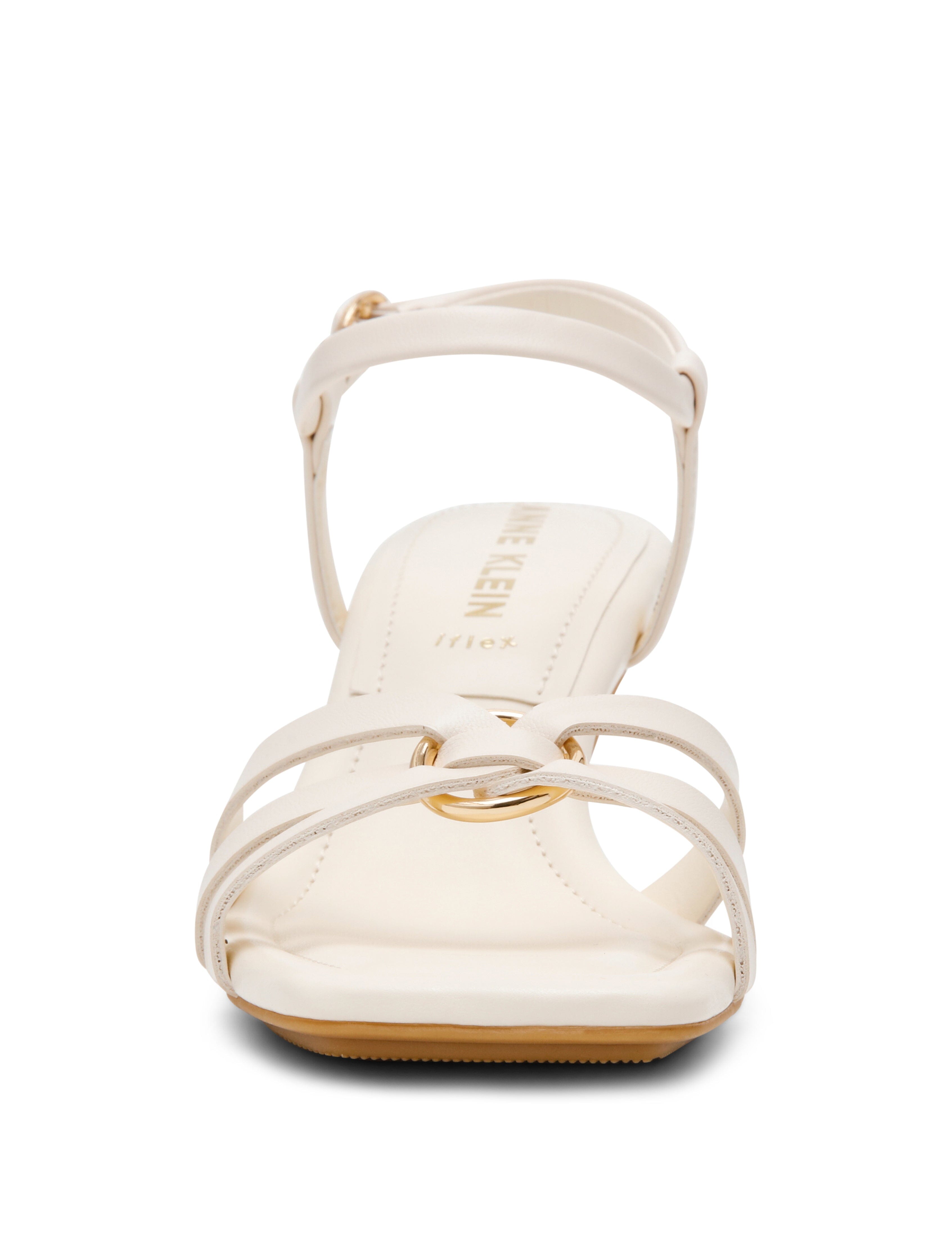 Jazlyn Dress Sandal, Kitten Heel - Anne Klein White