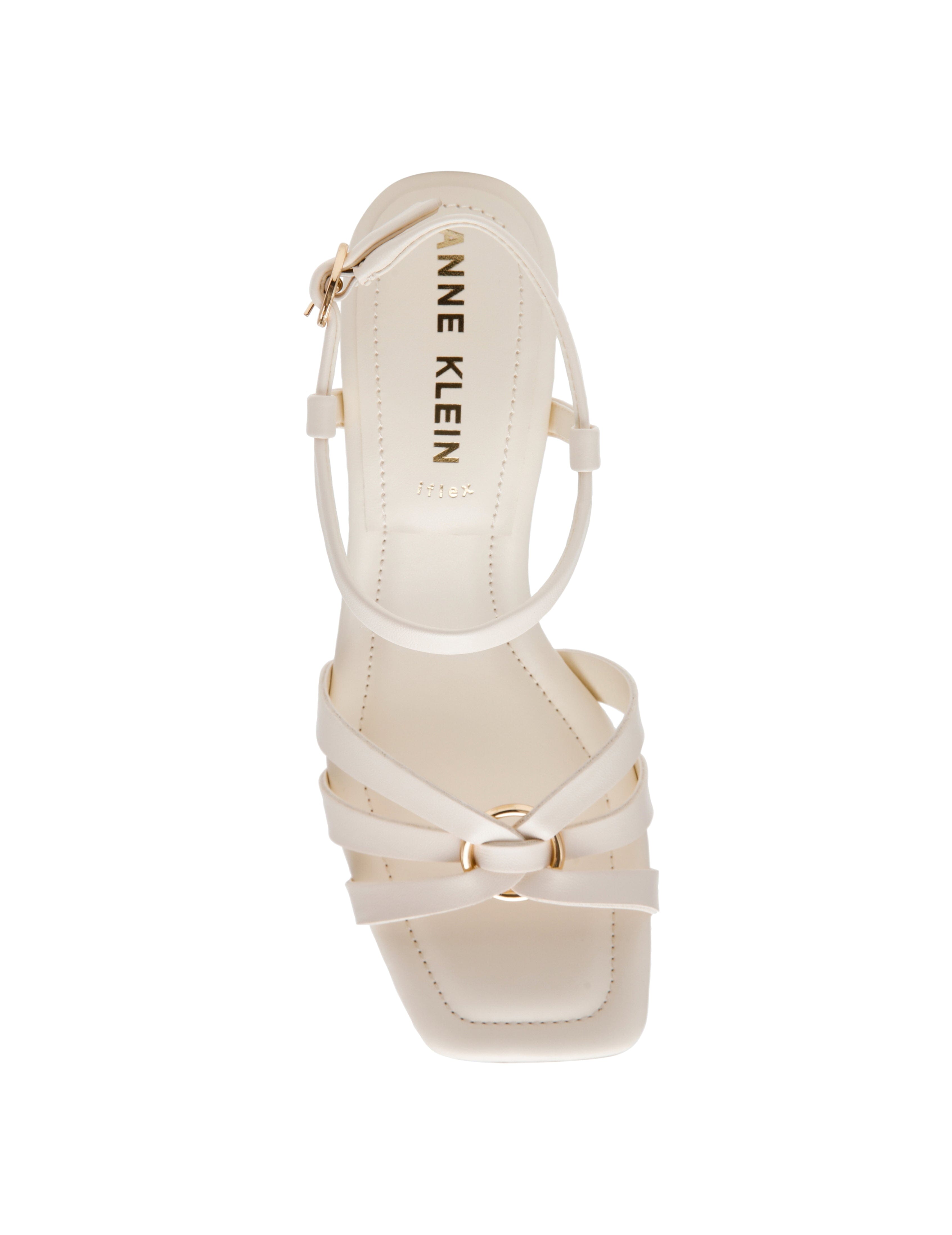 Jazlyn Dress Sandal, Kitten Heel - Anne Klein White