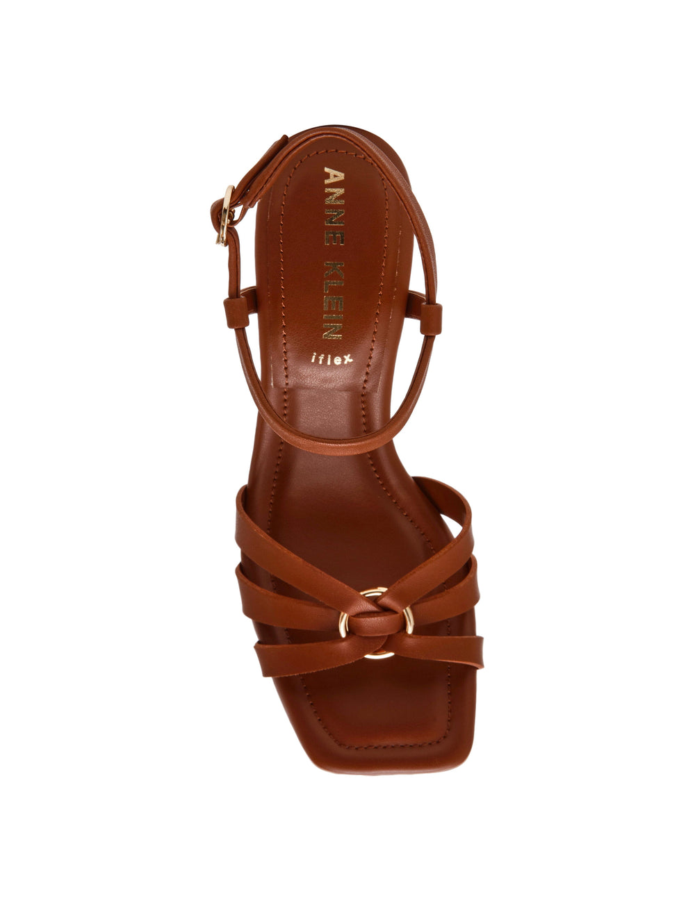 Jazlyn Dress Sandal, Kitten Heel - Anne Klein Cognac