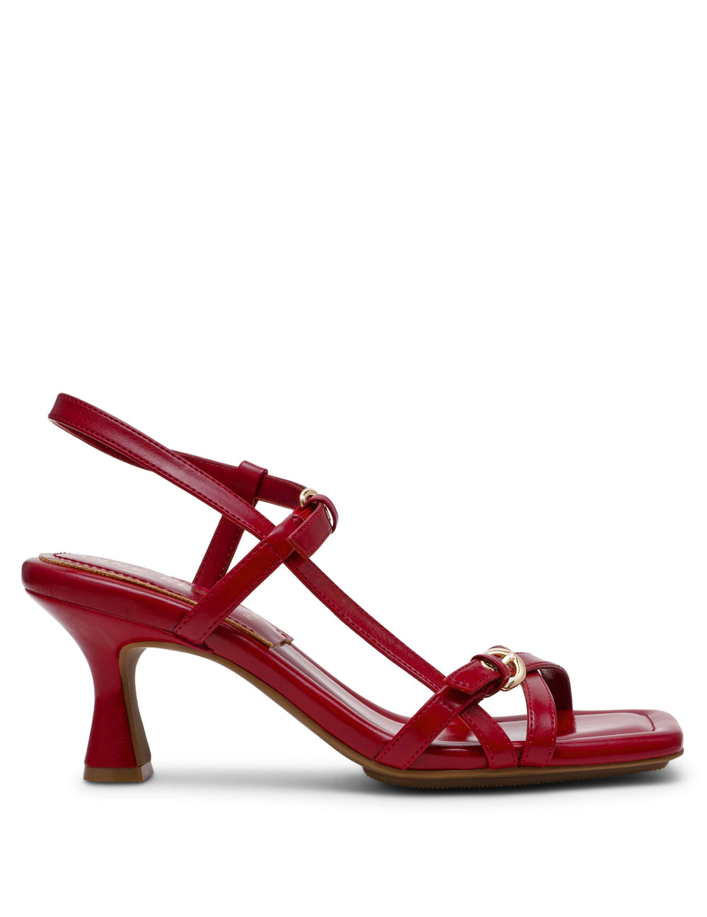 Jaydyn Dress Sandal, 2" Heel - Anne Klein Red Crinkle