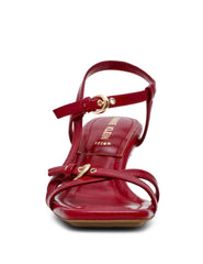 Jaydyn Dress Sandal, 2" Heel - Anne Klein Red Crinkle