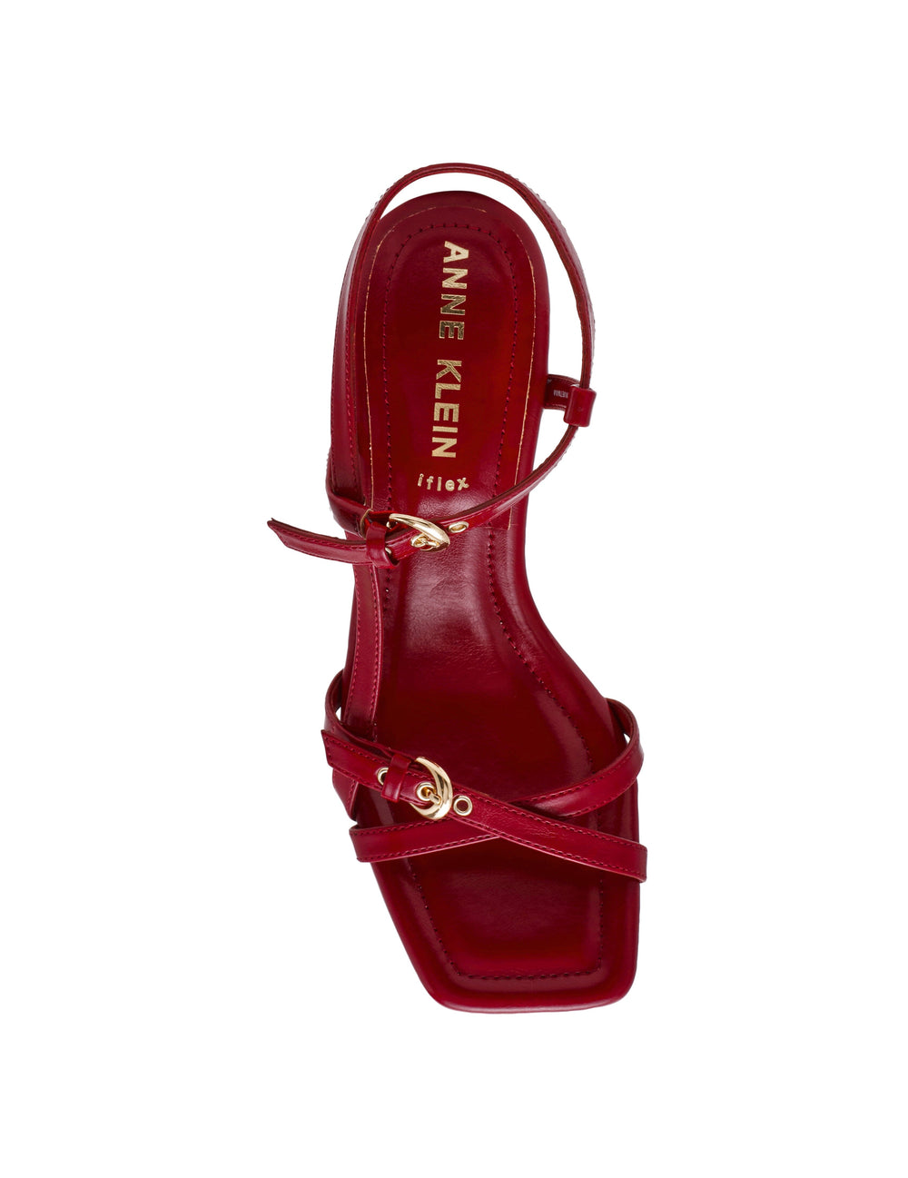Jaydyn Dress Sandal, 2" Heel - Anne Klein Red Crinkle