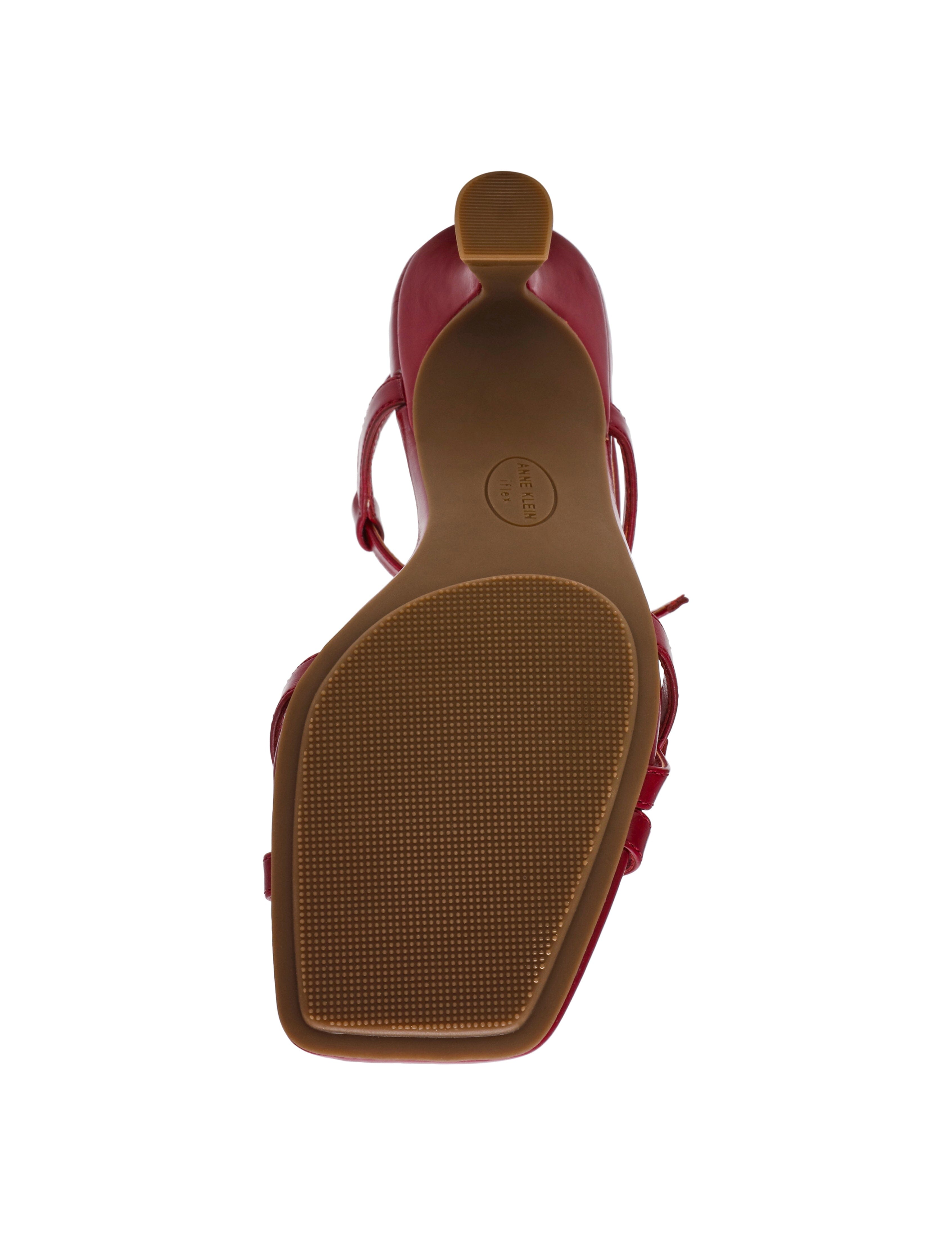 Jaydyn Dress Sandal, 2" Heel - Anne Klein Red Crinkle