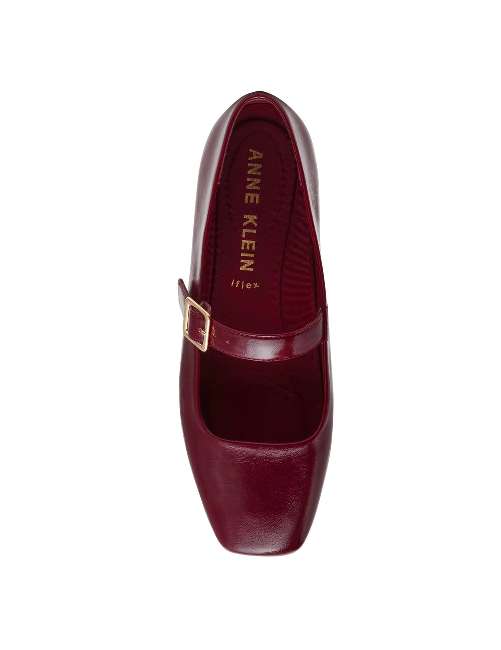 Mabel Mary Jane Flats - Anne Klein Bordeaux Crinkle