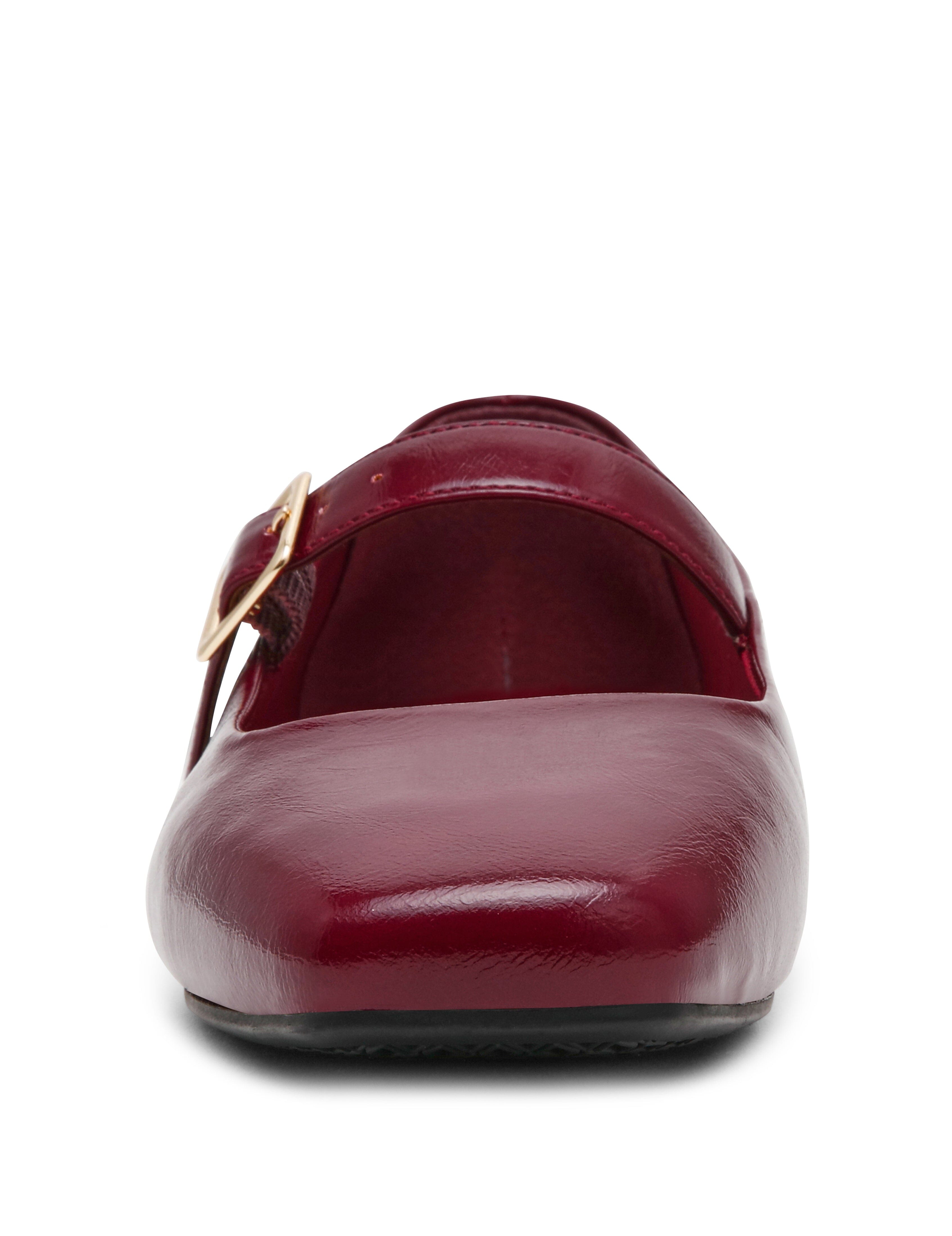 Mabel Mary Jane Flats - Anne Klein Bordeaux Crinkle