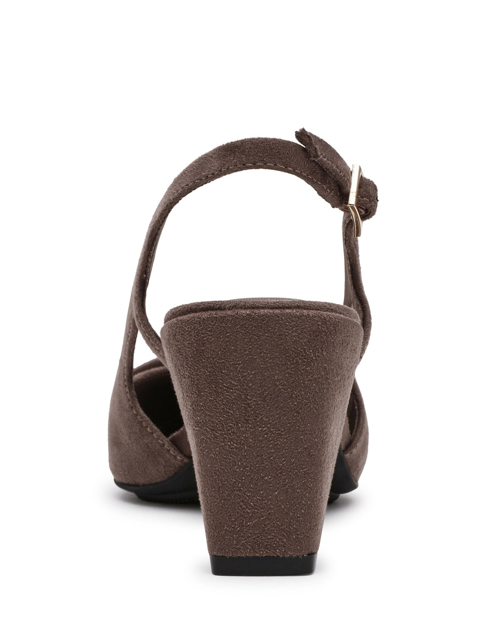 Slingback Renetta Heels - Anne Klein Taupe Micro suede