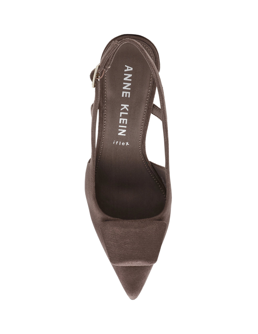 Slingback Renetta Heels - Anne Klein Taupe Micro suede