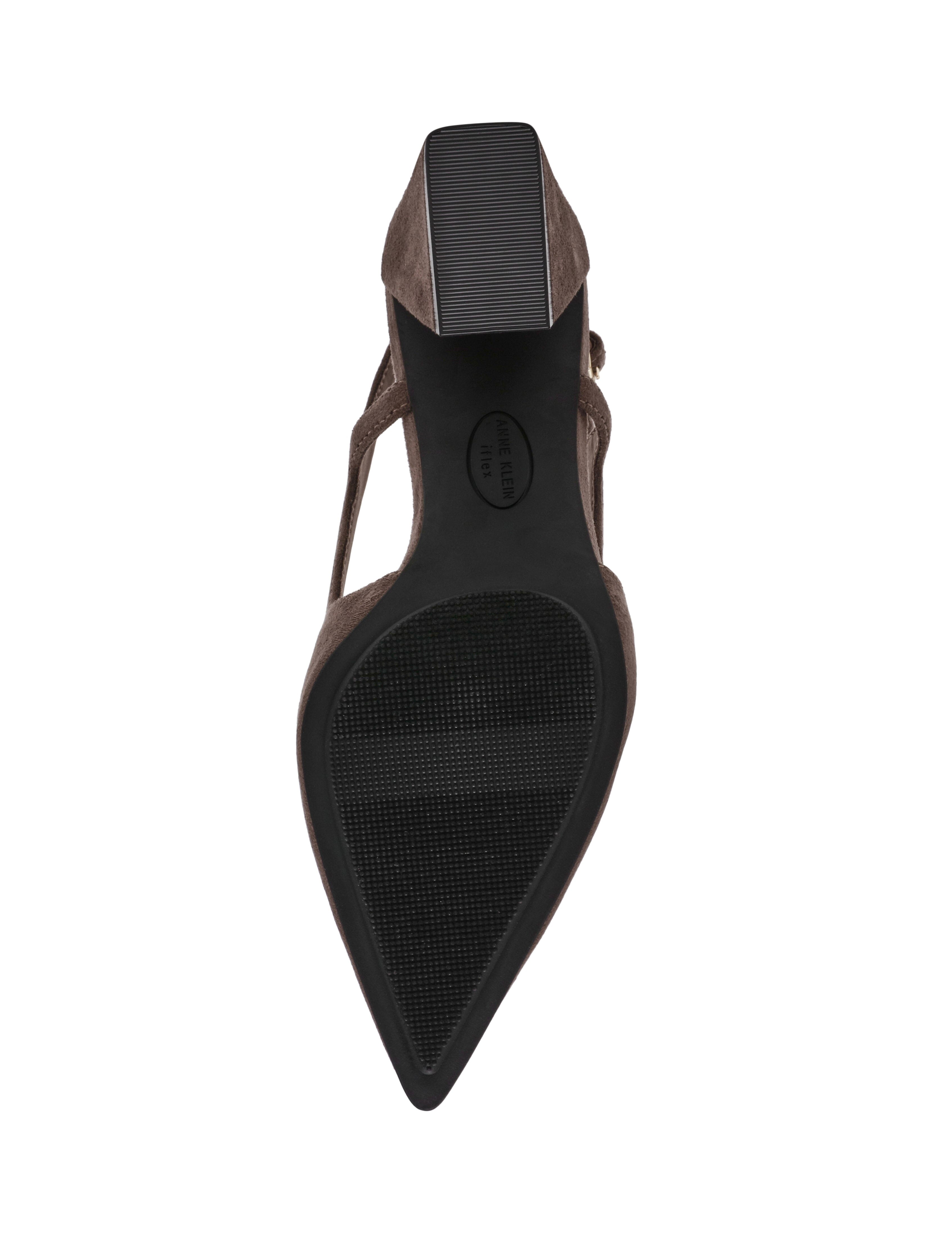 Slingback Renetta Heels - Anne Klein Taupe Micro suede