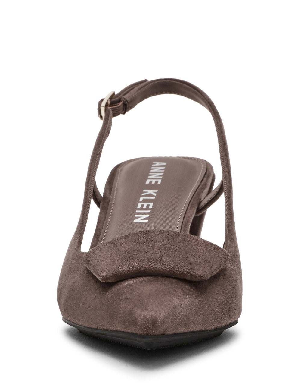 Slingback Renetta Heels - Anne Klein Taupe Micro suede