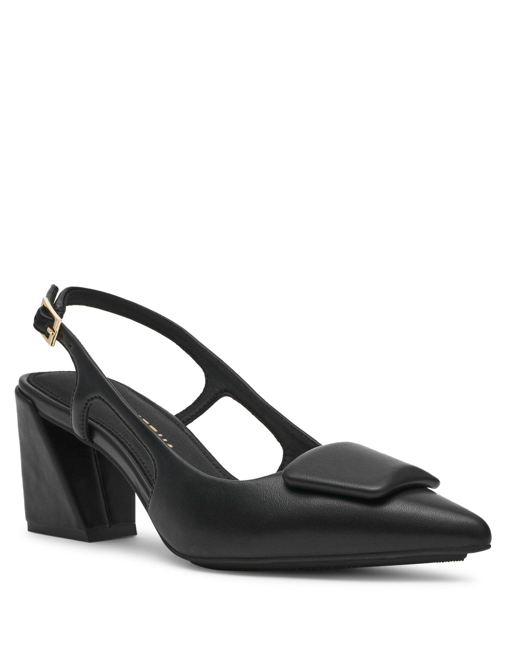 Slingback Renetta Heels - Anne Klein Black Smooth