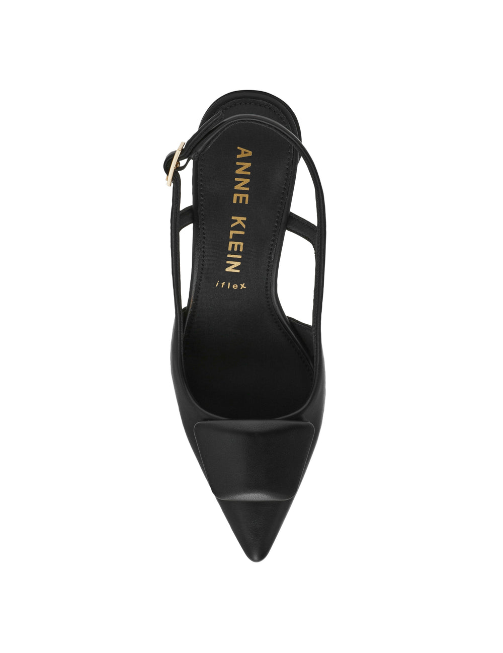 Slingback Renetta Heels - Anne Klein Black Smooth