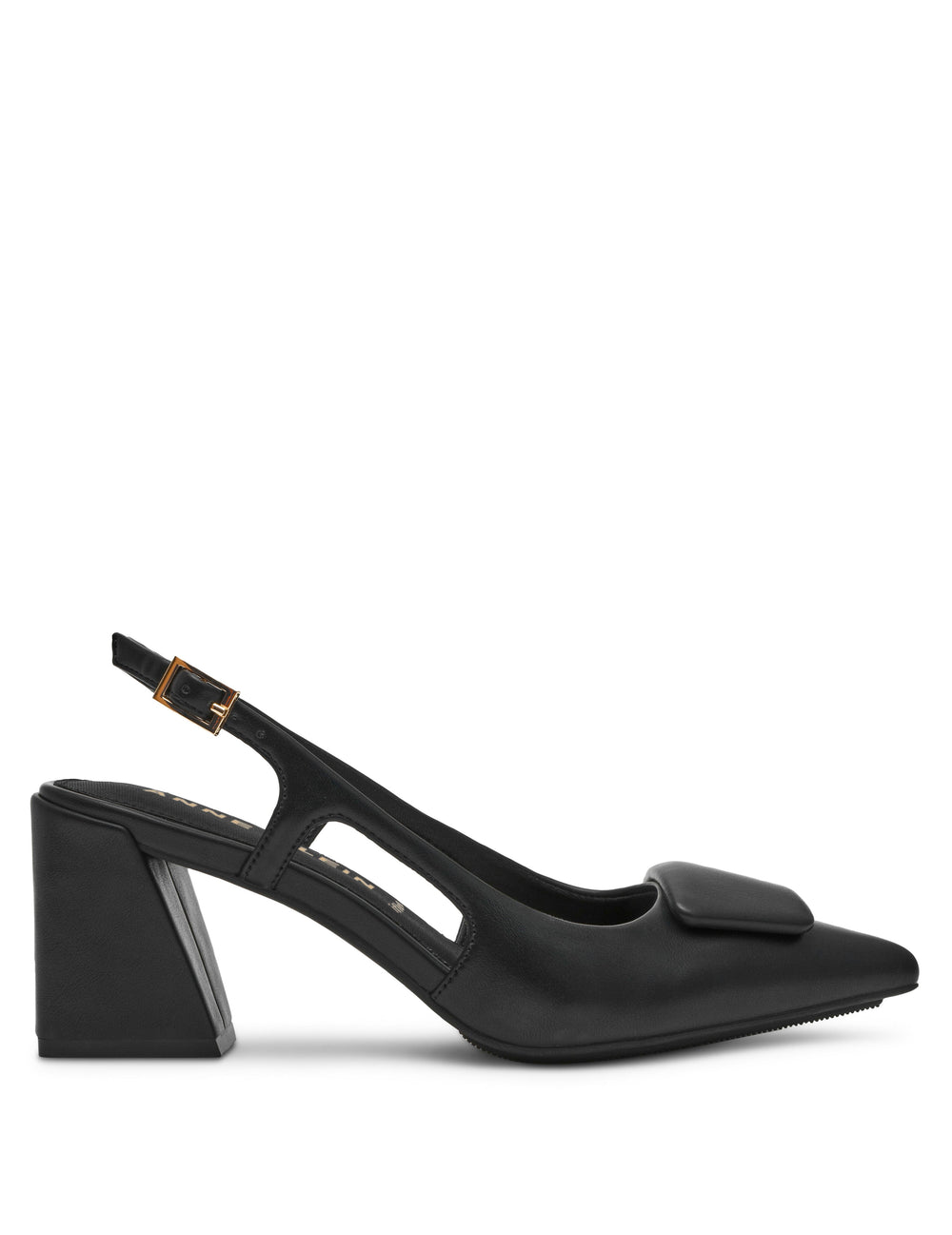 Slingback Renetta Heels - Anne Klein Black Smooth