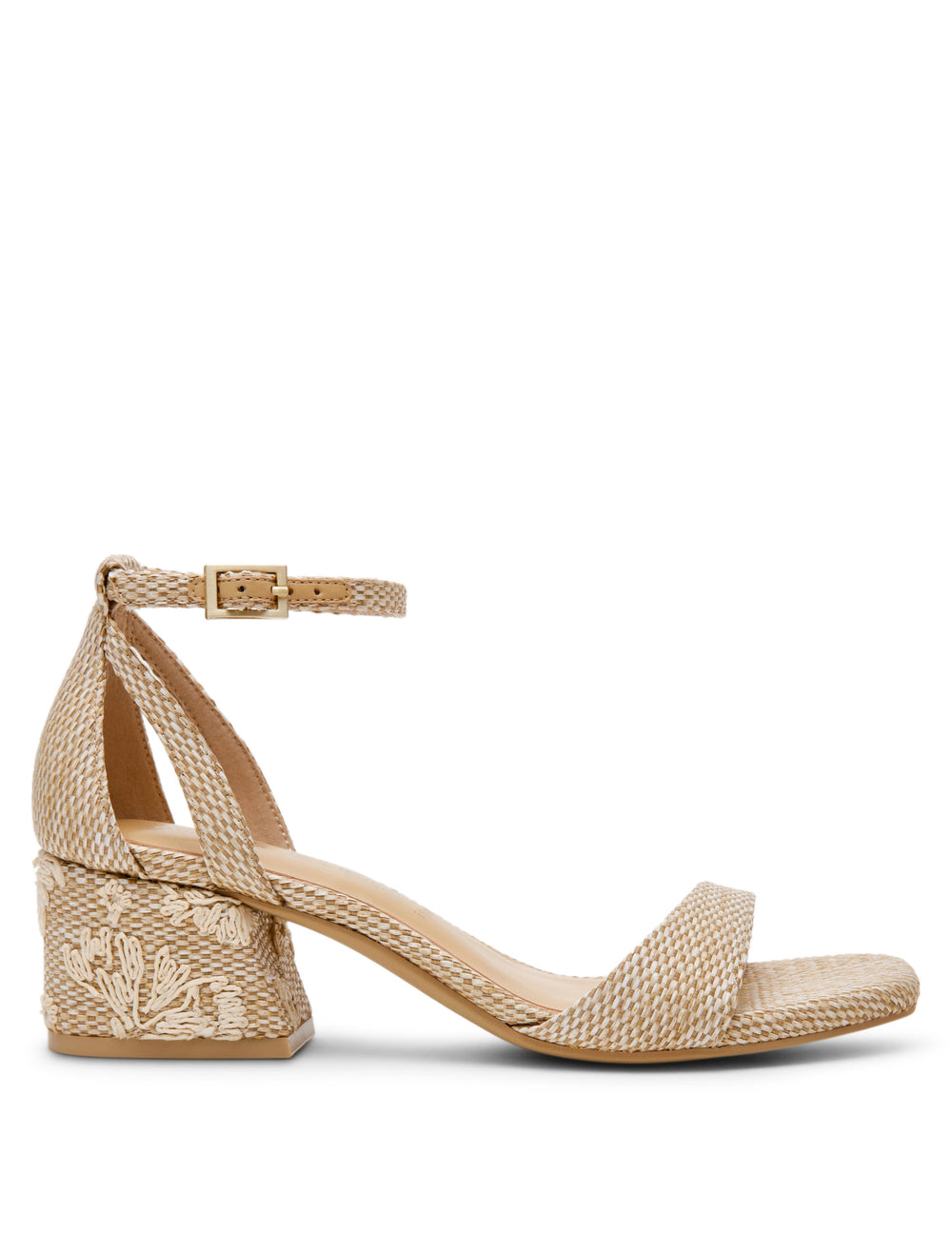 Pointed Toe Block Heel Pumps - Anne Klein Natural Multi