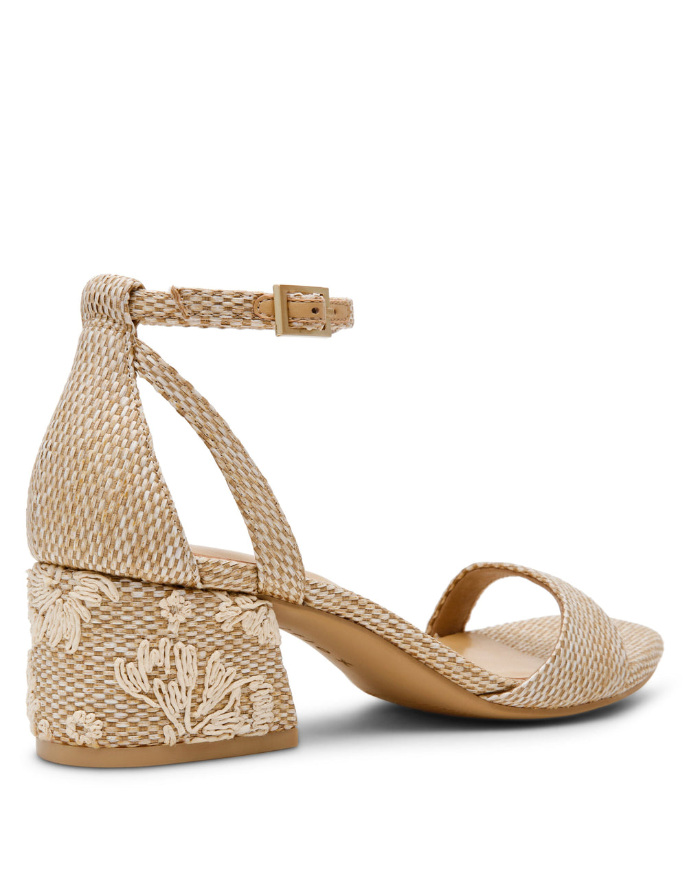 Pointed Toe Block Heel Pumps - Anne Klein Natural Multi