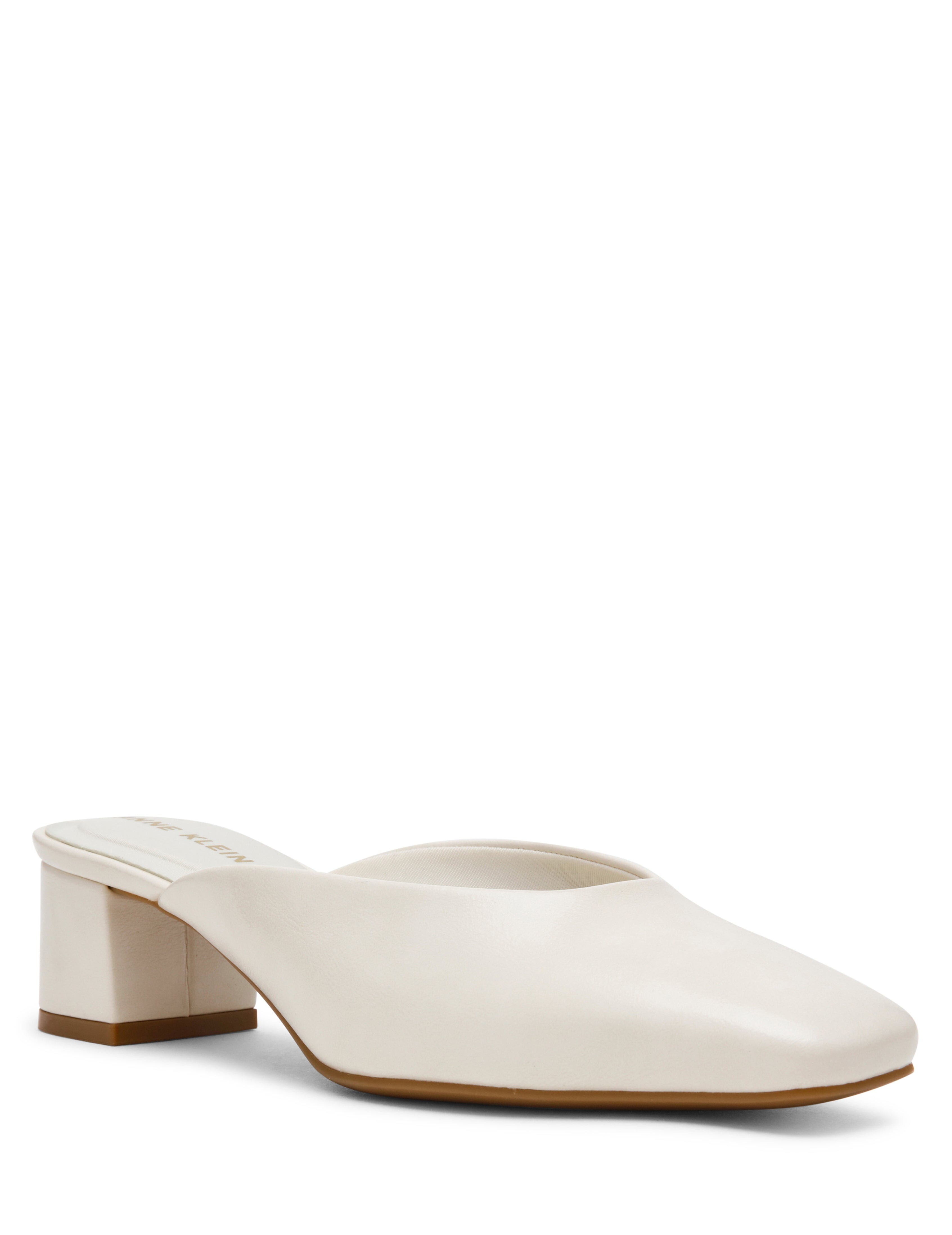 Maeus Mule Shoes - Elegant Style - Anne Klein Bone Crinkle