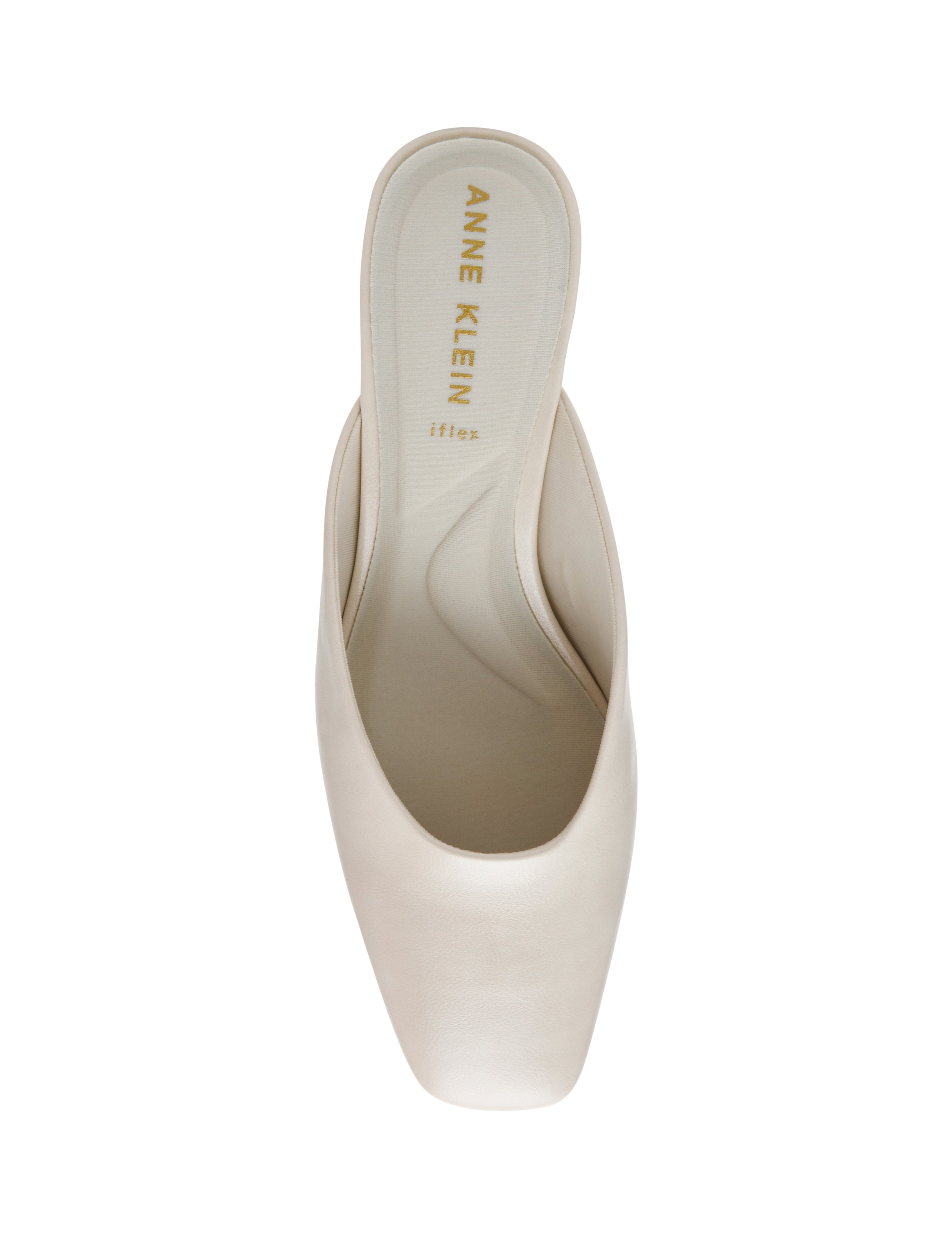 Maeus Mule Shoes - Elegant Style - Anne Klein Bone Crinkle