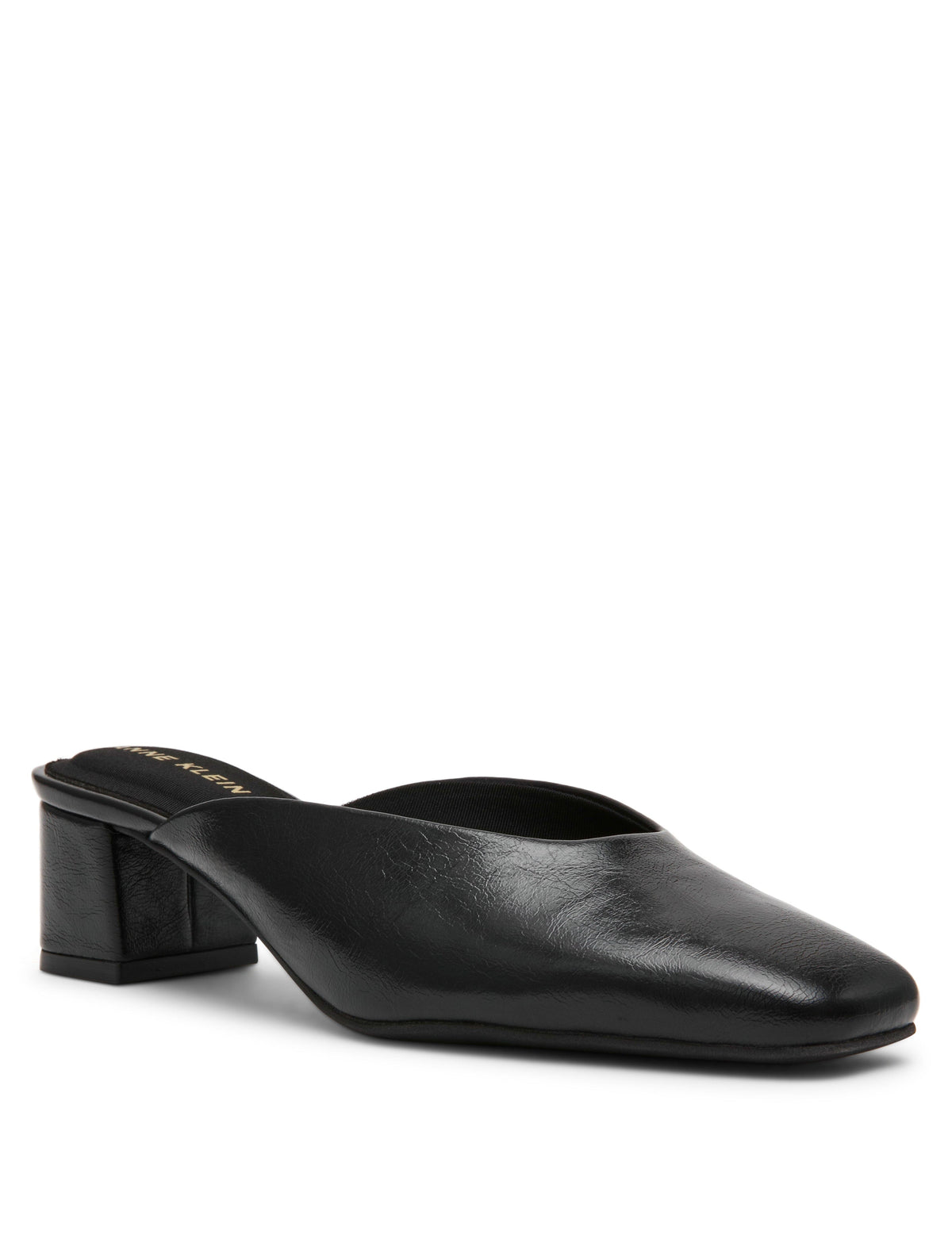 Maeus Mule Shoes - Elegant Style - Anne Klein Black Crinkle