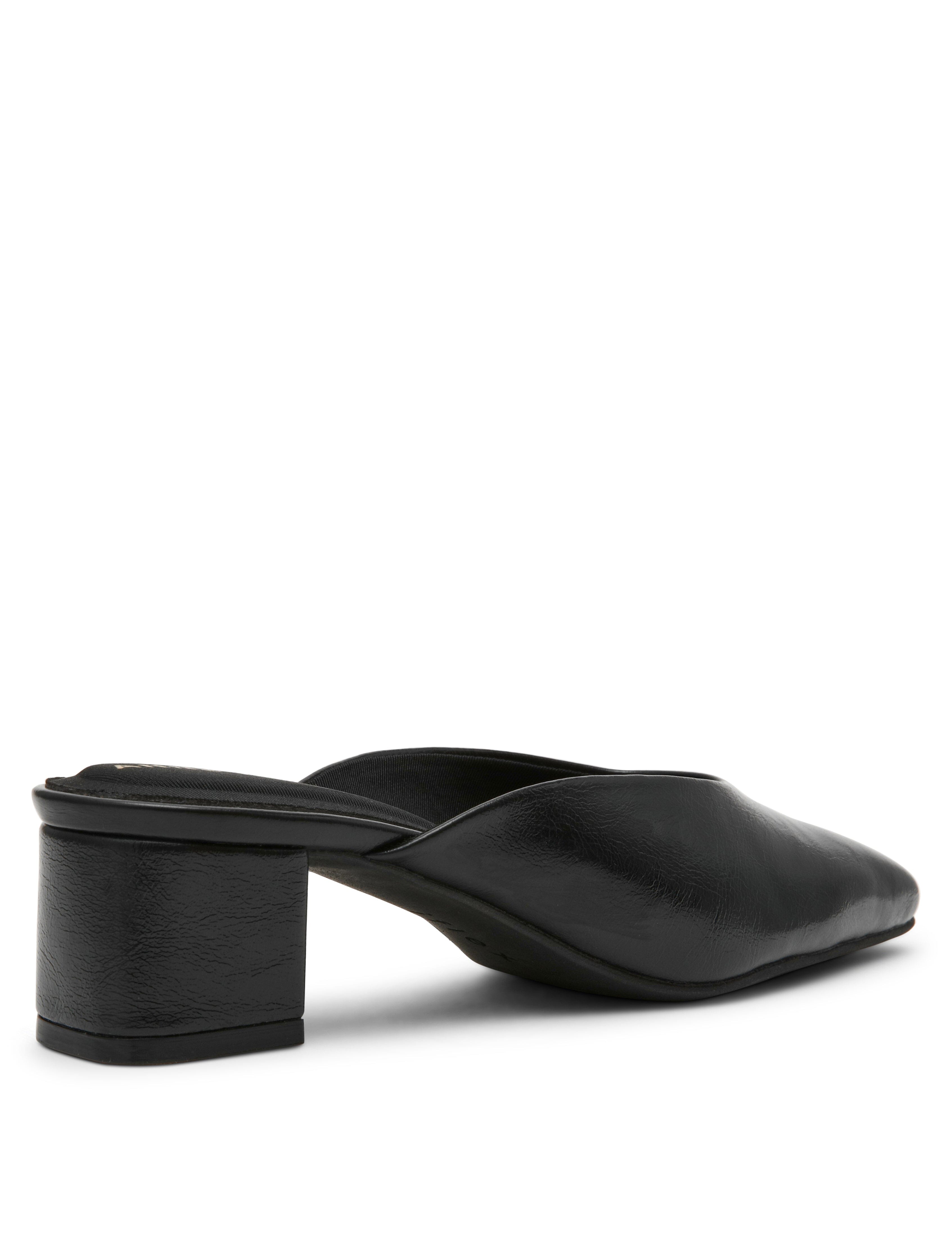 Maeus Mule Shoes - Elegant Style - Anne Klein Black Crinkle