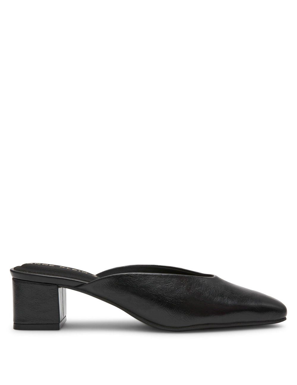 Maeus Mule Shoes - Elegant Style - Anne Klein Black Crinkle