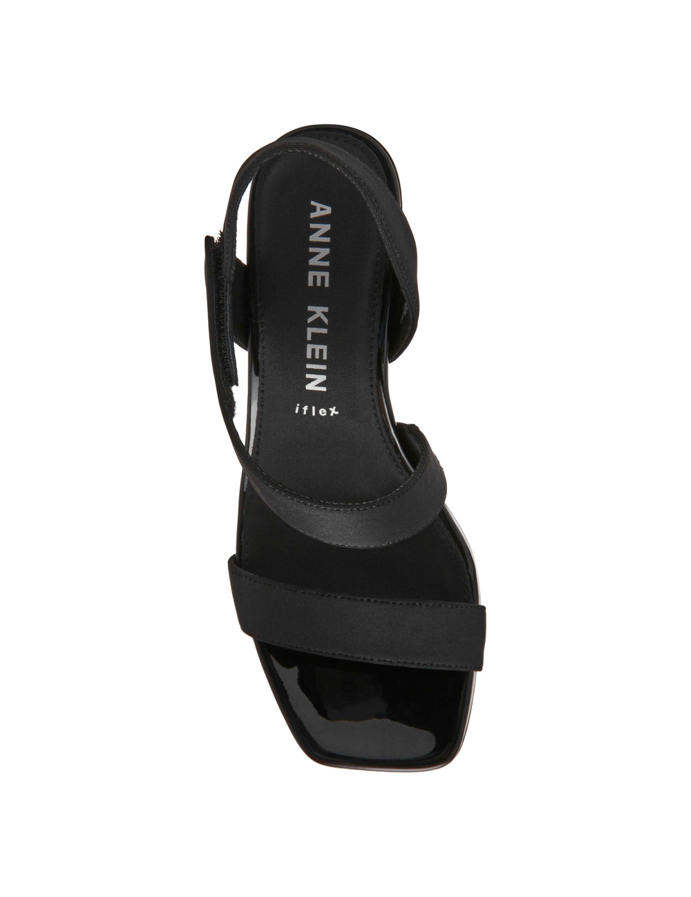 Justin Dress Sandal, 2" Kitten Heel - Anne Klein Black Stretch