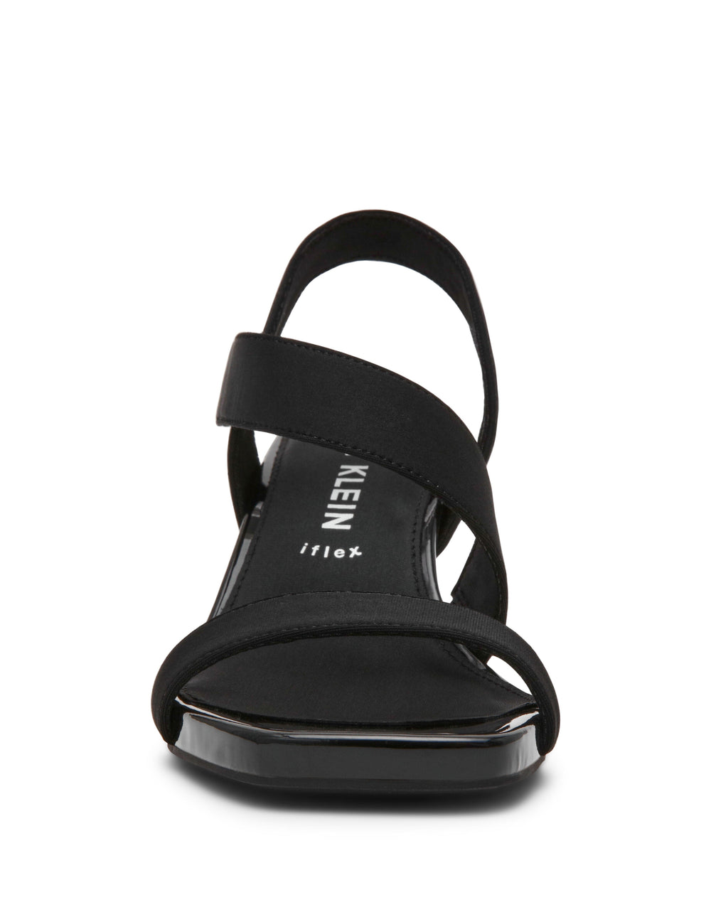 Justin Dress Sandal, 2" Kitten Heel - Anne Klein Black Stretch