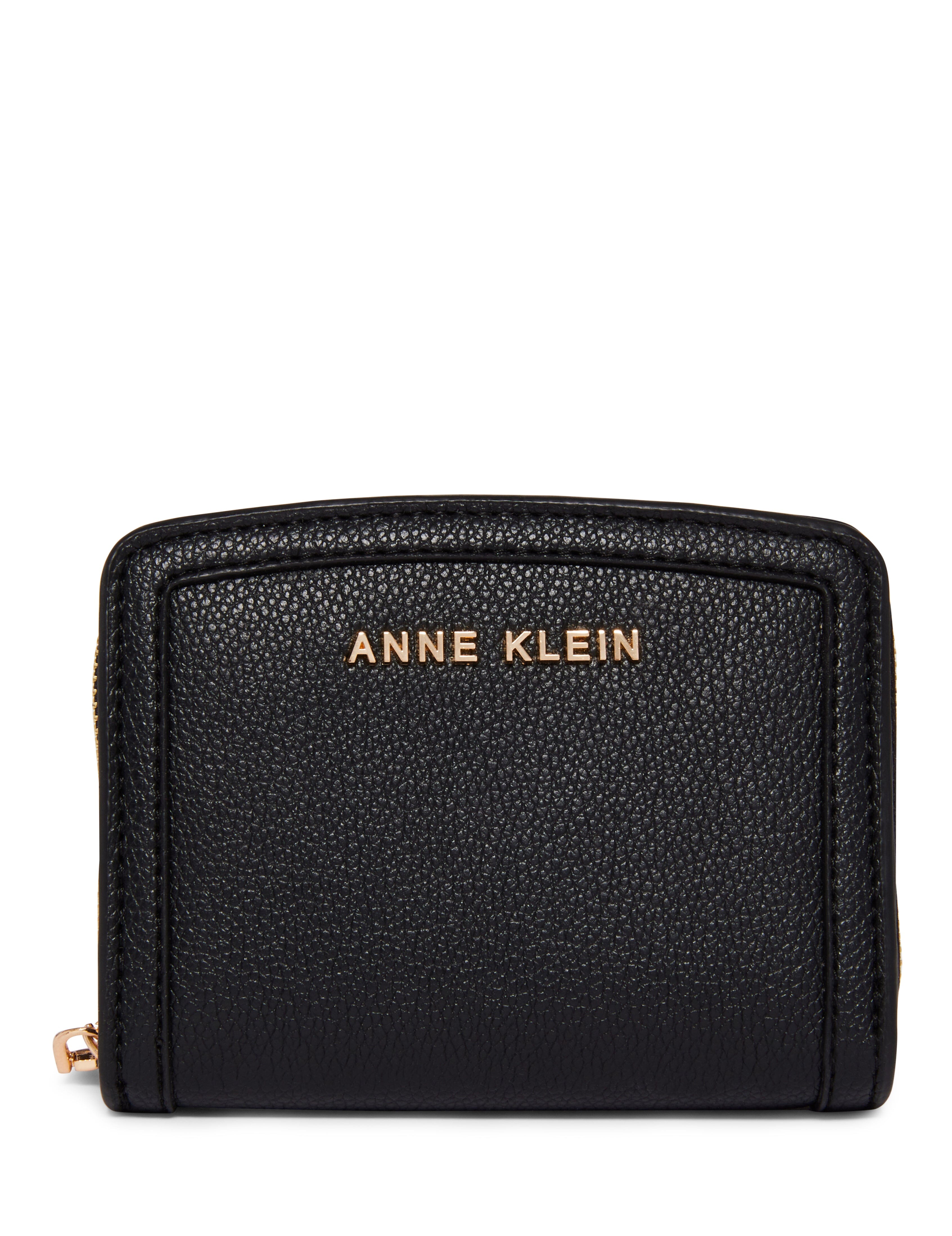 Small Curved Wallet - Anne Klein Black