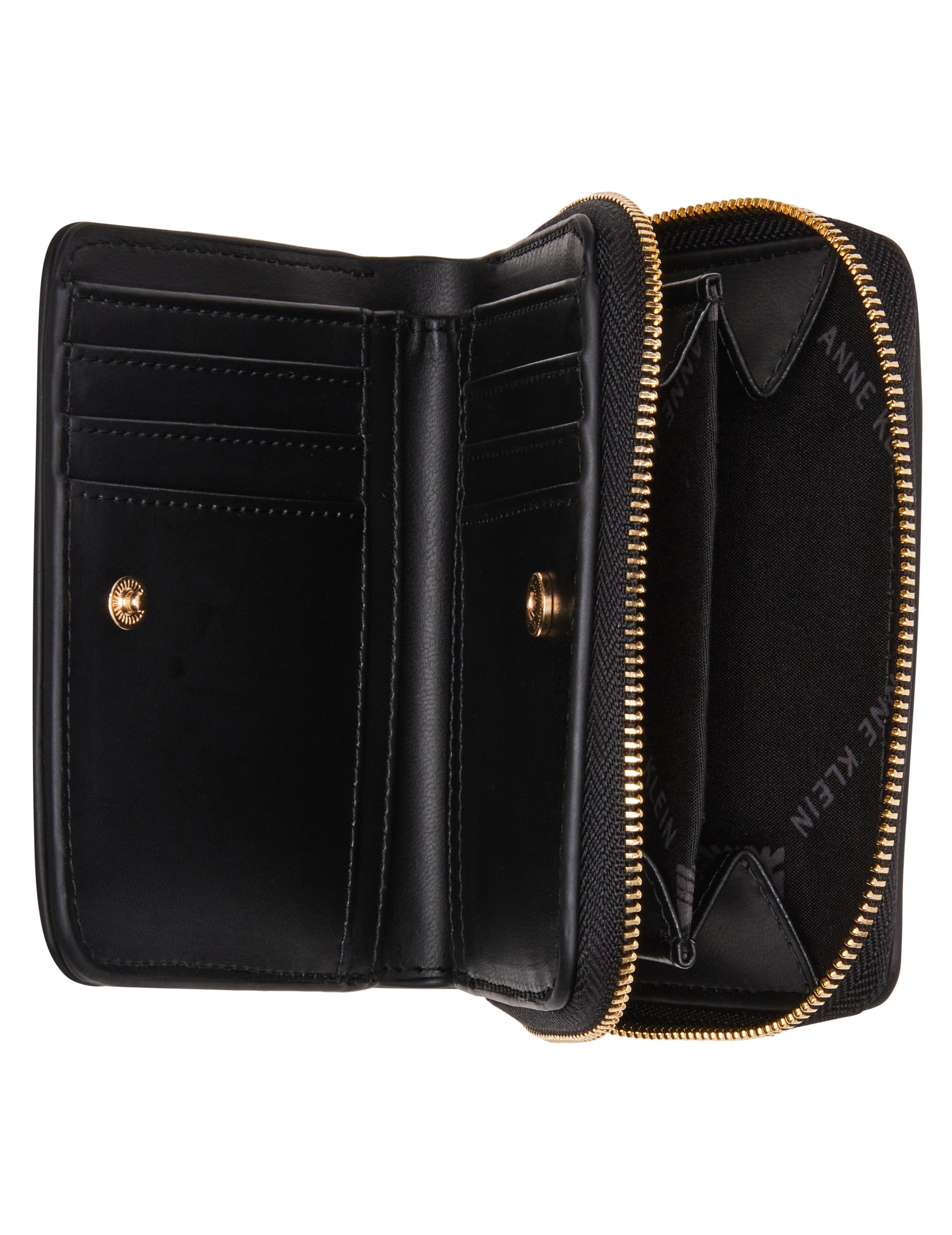 Small Curved Wallet - Anne Klein Black