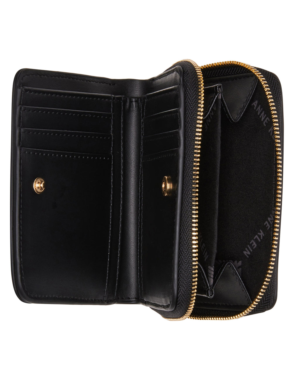 Small Curved Wallet - Anne Klein Black