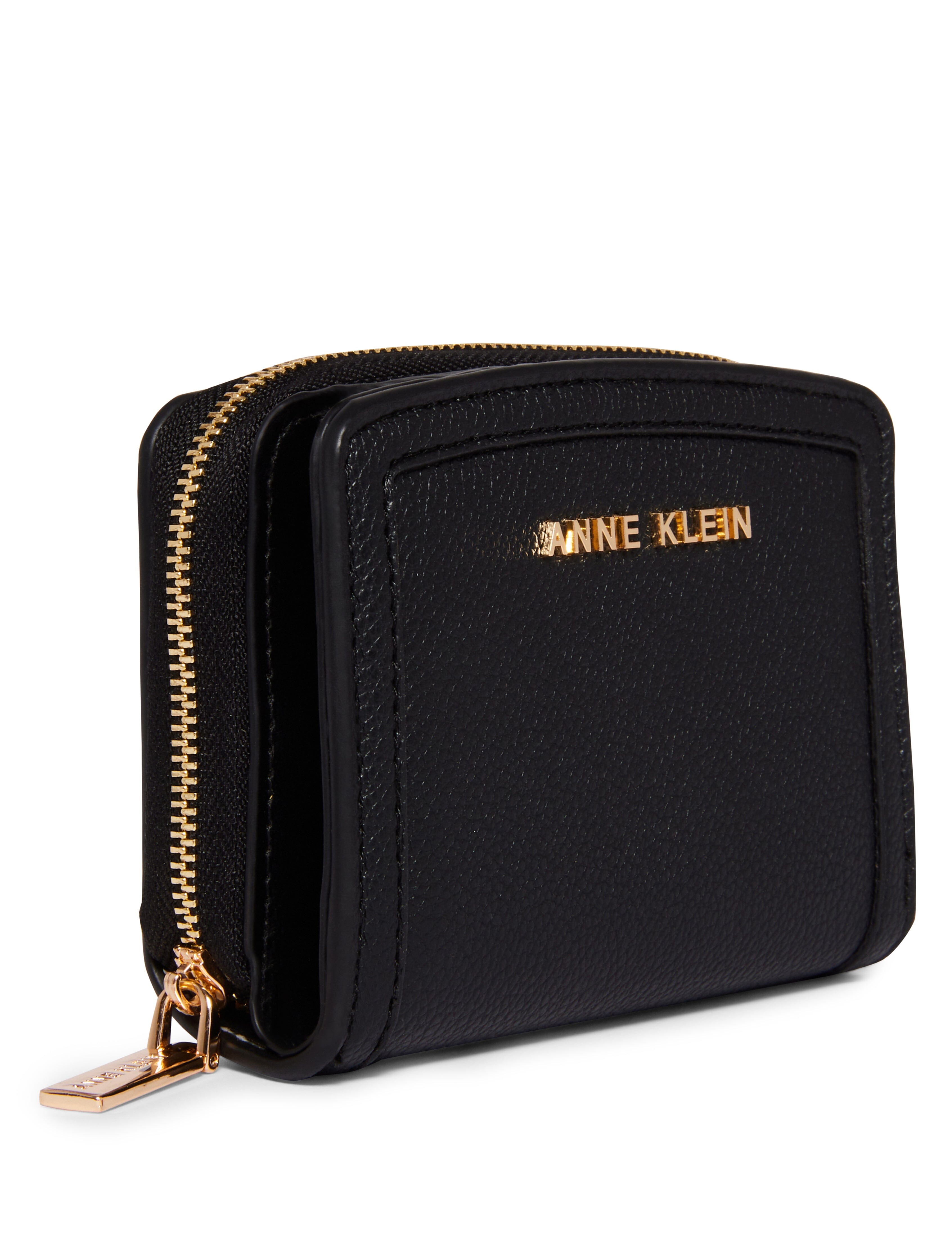 Small Curved Wallet - Anne Klein Black