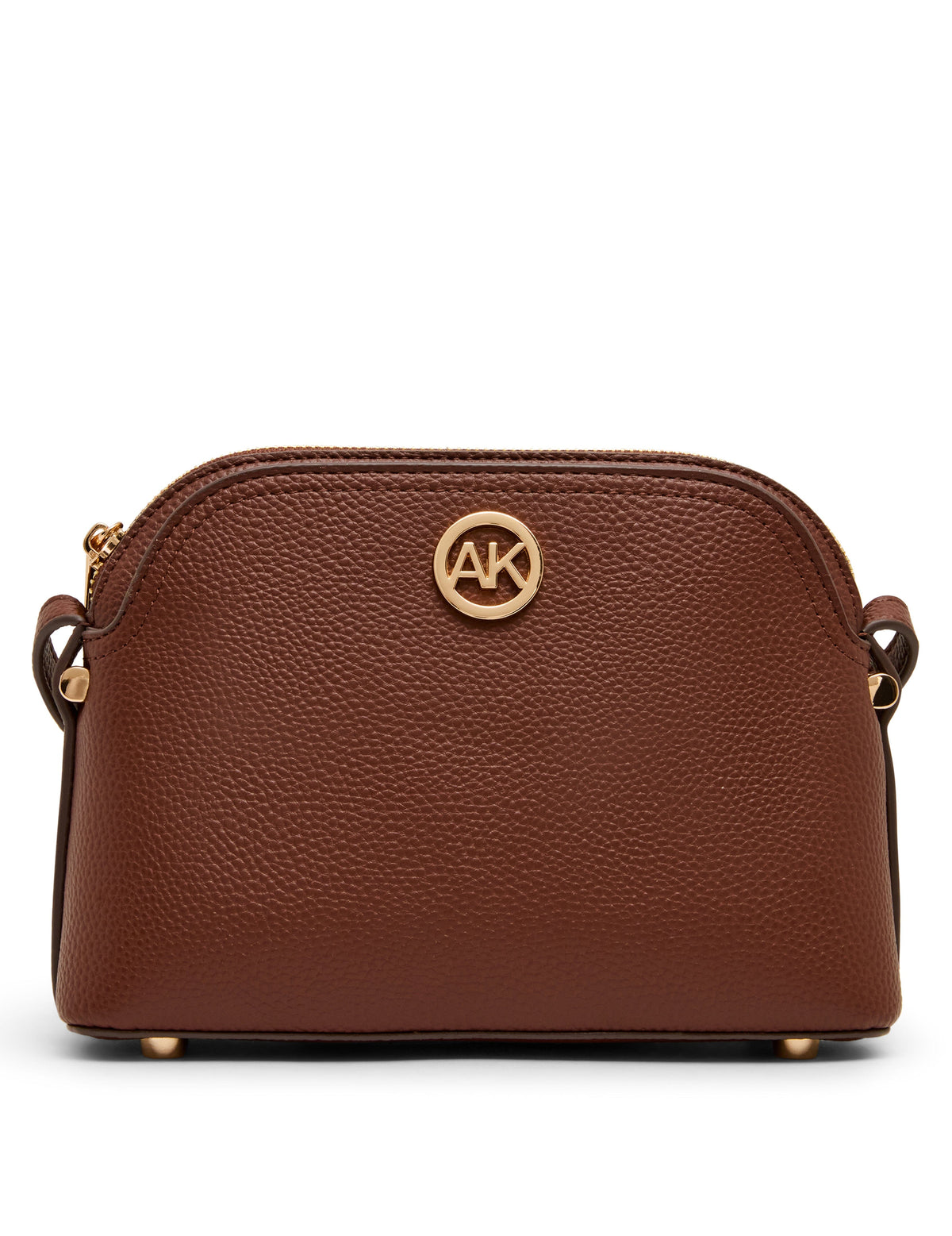 Dome Crossbody Bag with Detachable Card Case in Walnut - Anne Klein Walnut