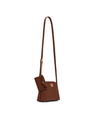 Dome Crossbody Bag with Detachable Card Case in Walnut - Anne Klein Walnut