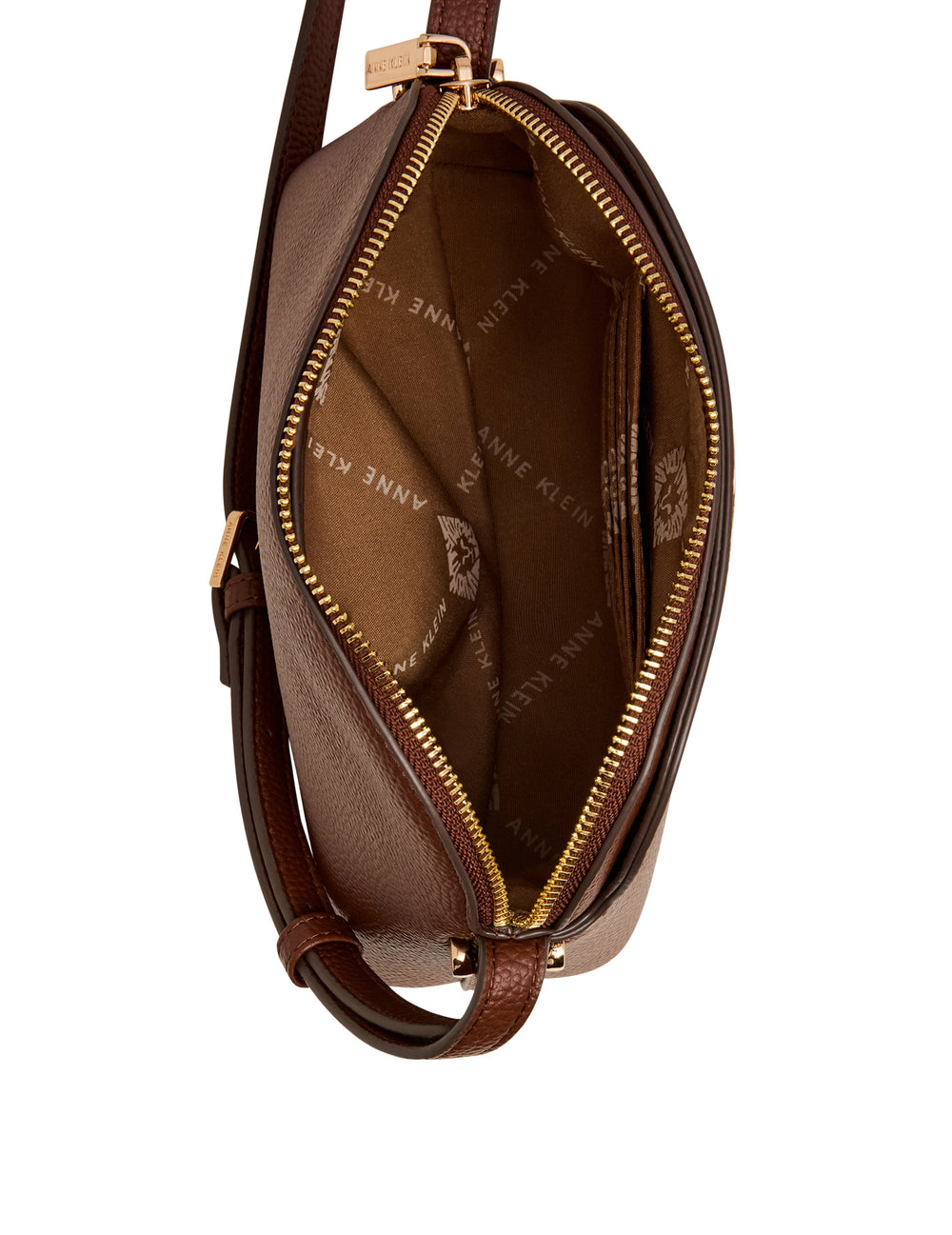 Dome Crossbody Bag with Detachable Card Case in Walnut - Anne Klein Walnut