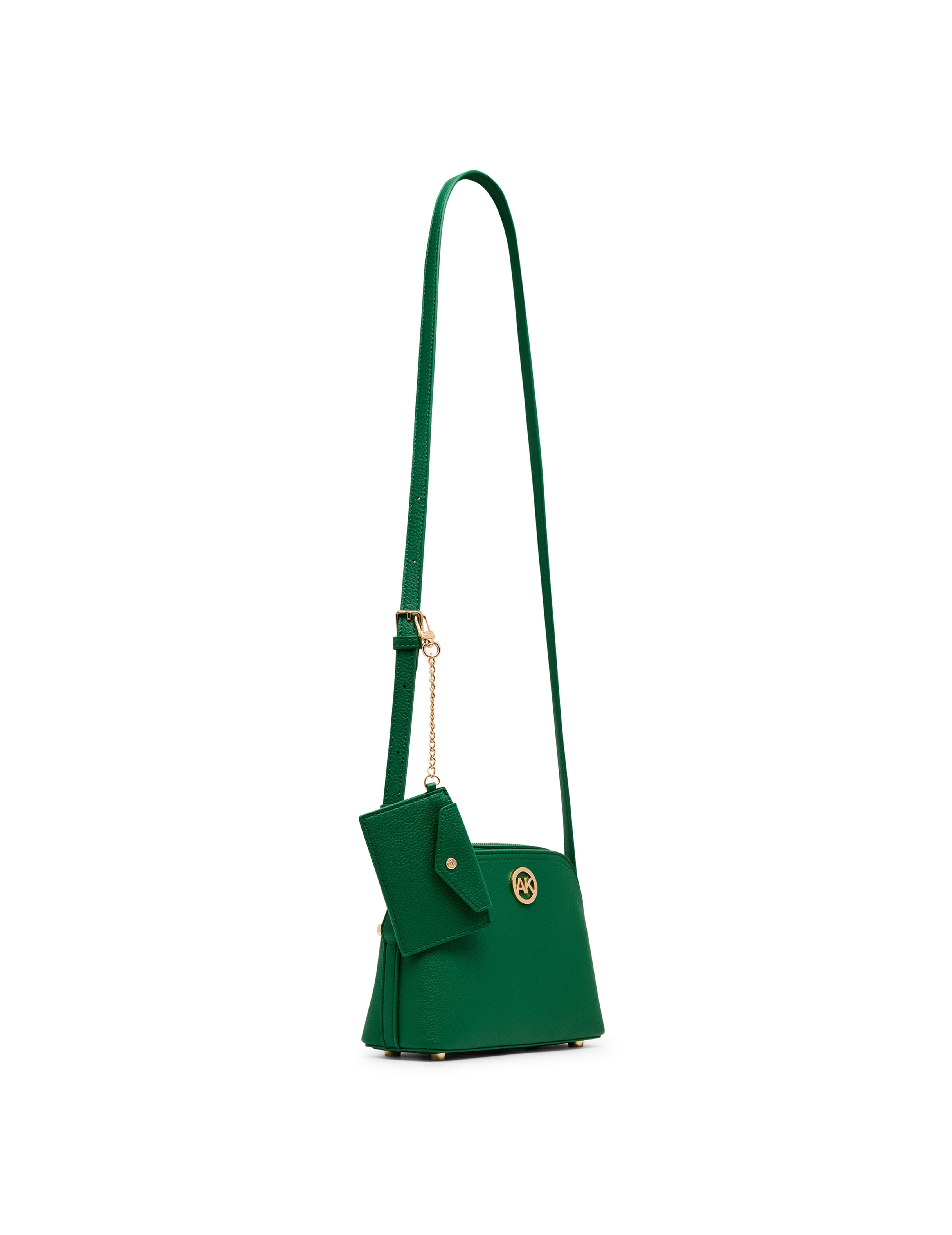 Dome Crossbody Bag with Detachable Card Case in Palm Leaf - Anne Klein Palm Leaf