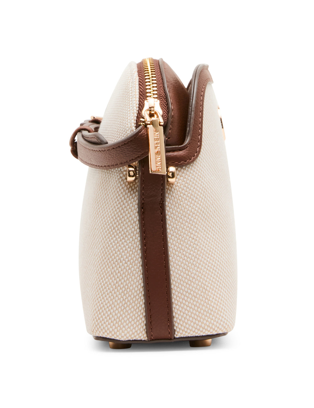 Dome Crossbody Bag with Detachable Card Case in Natural / Walnut | Ann - Anne Klein