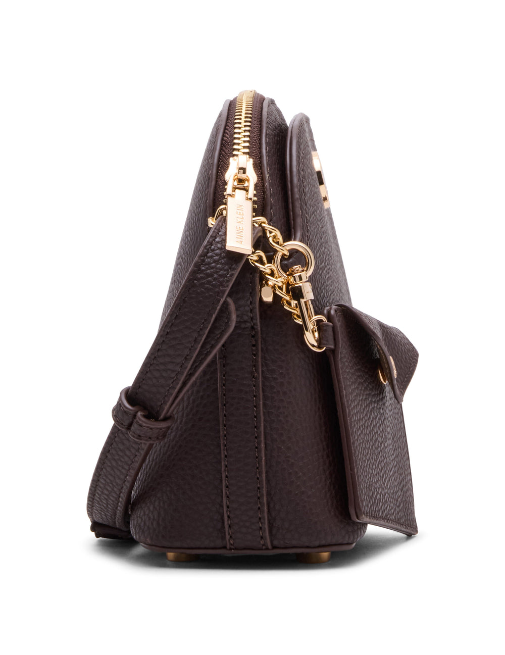 Dome Crossbody Bag with Detachable Card Case in Espresso - Anne Klein Espresso