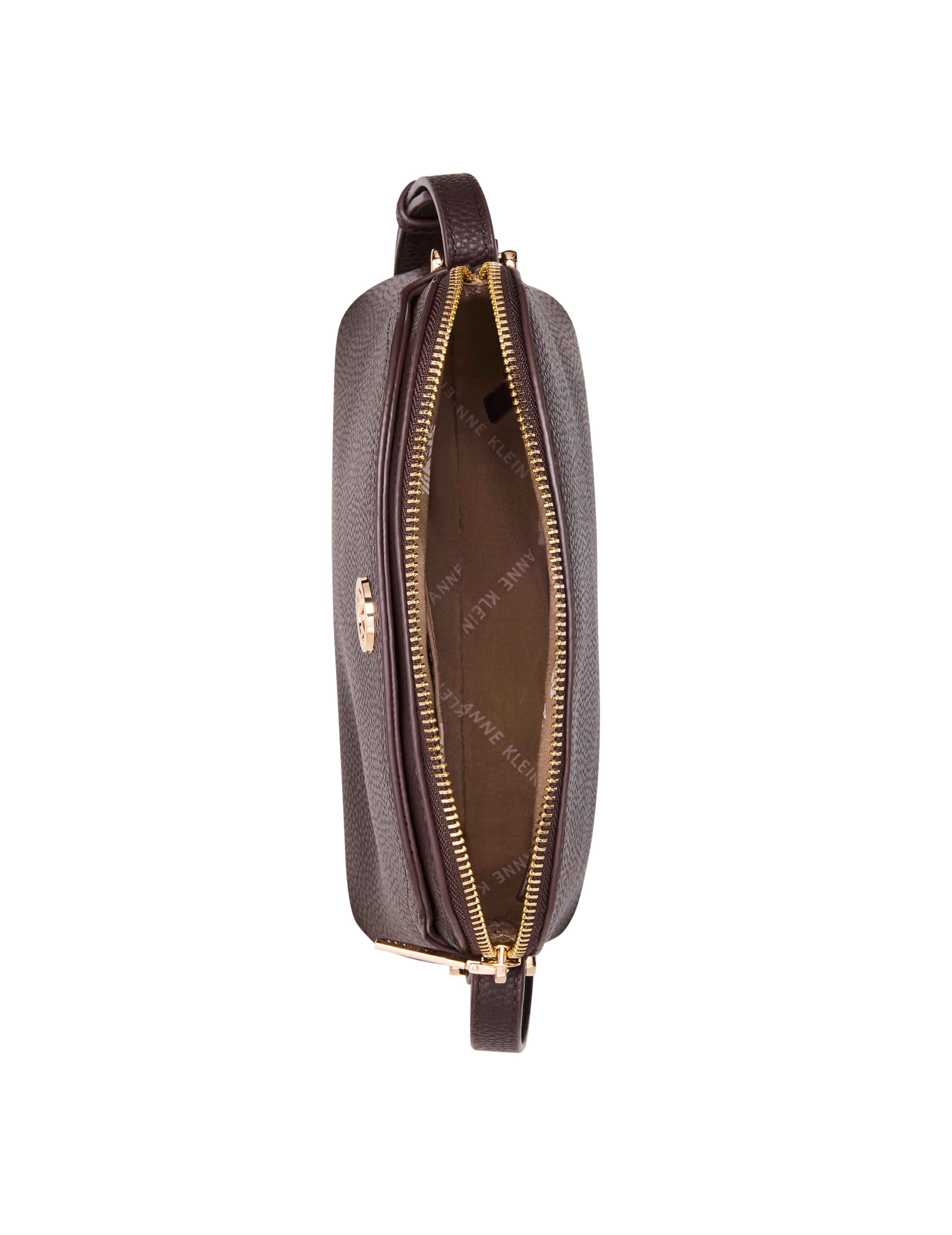 Dome Crossbody Bag with Detachable Card Case in Espresso - Anne Klein Espresso