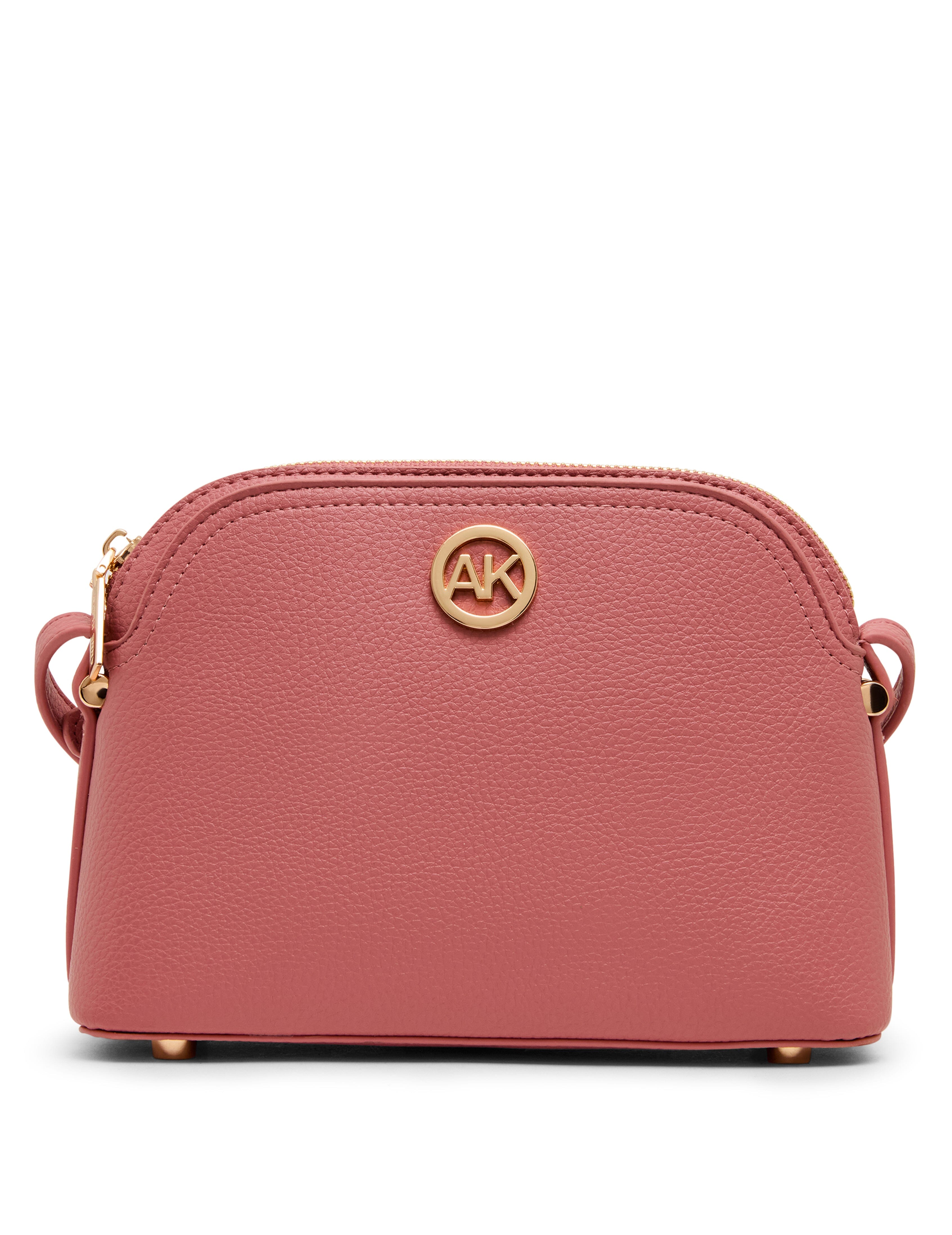 Dome Crossbody Bag with Detachable Card Case in Canyon Rose | Anne Kle - Anne Klein Canyon Rose