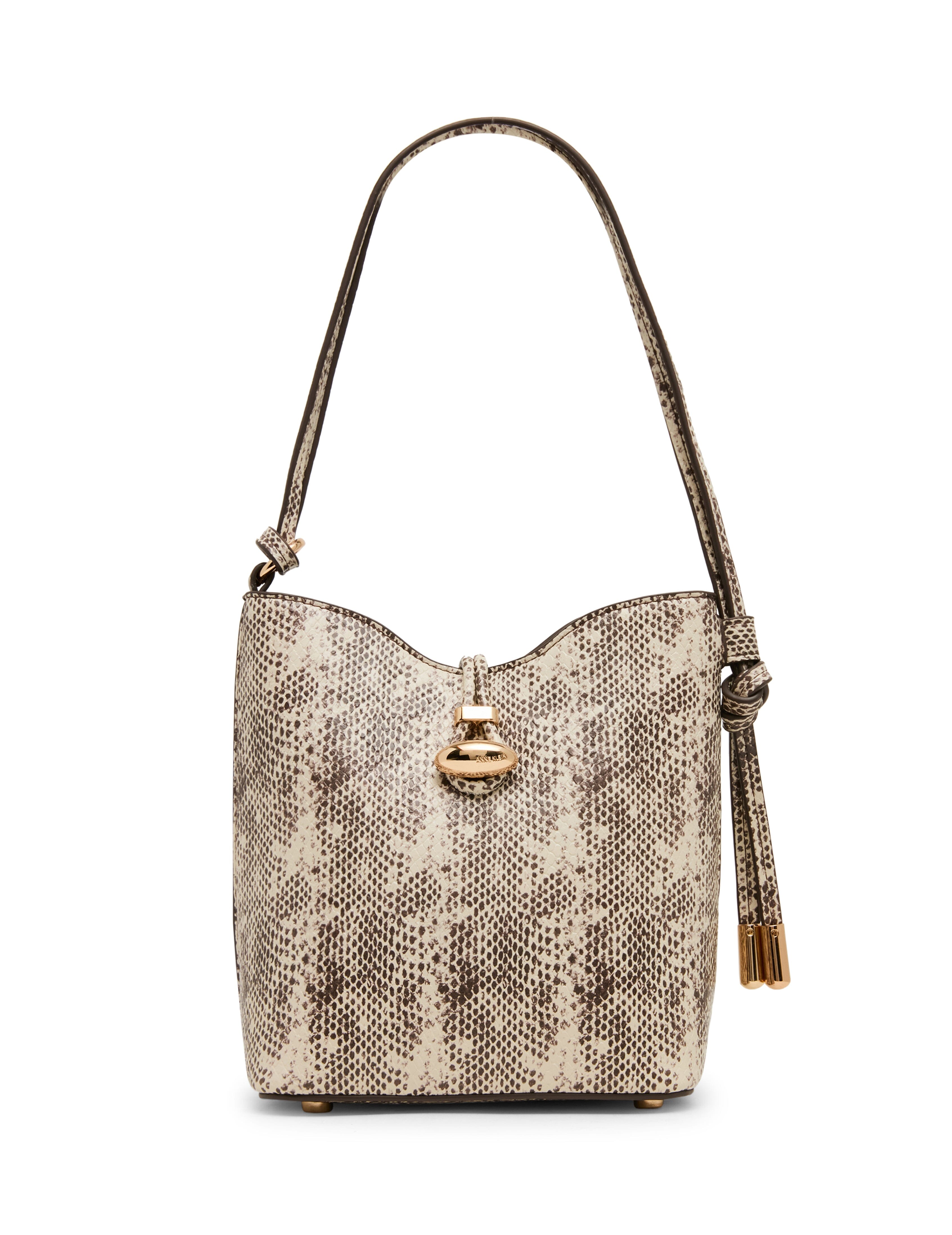 Printed Bucket Bag in Neutral - Anne Klein