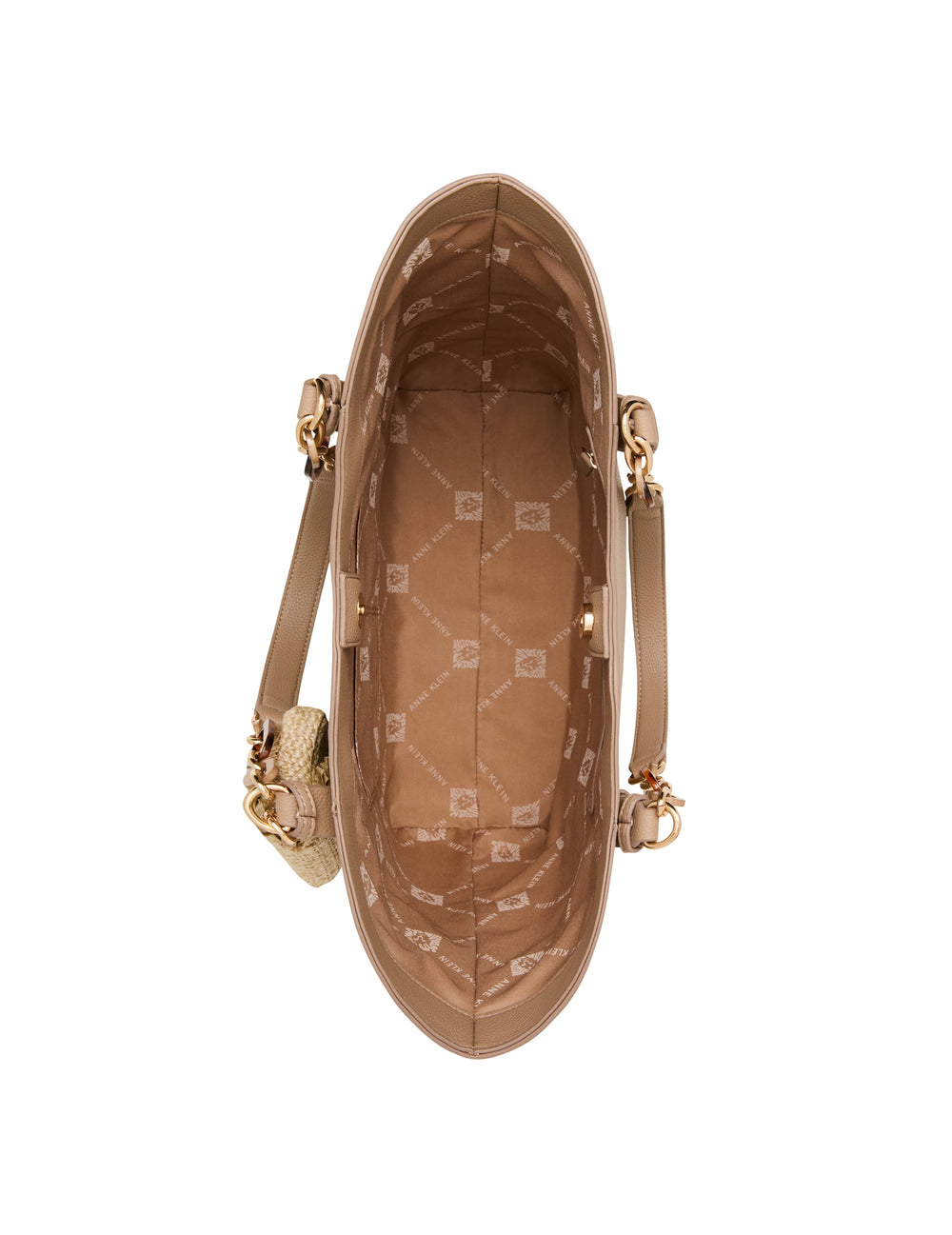 Medium Tote Bag with Pouch in Truffle / Tan - Anne Klein Truffle/Tan