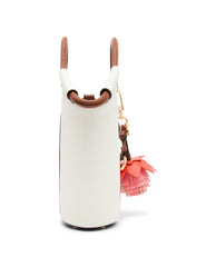 Small Tote Bag with Bag Charm in Vanilla Latte / Hazelnut - Anne Klein Vanilla Latte/Hazelnut