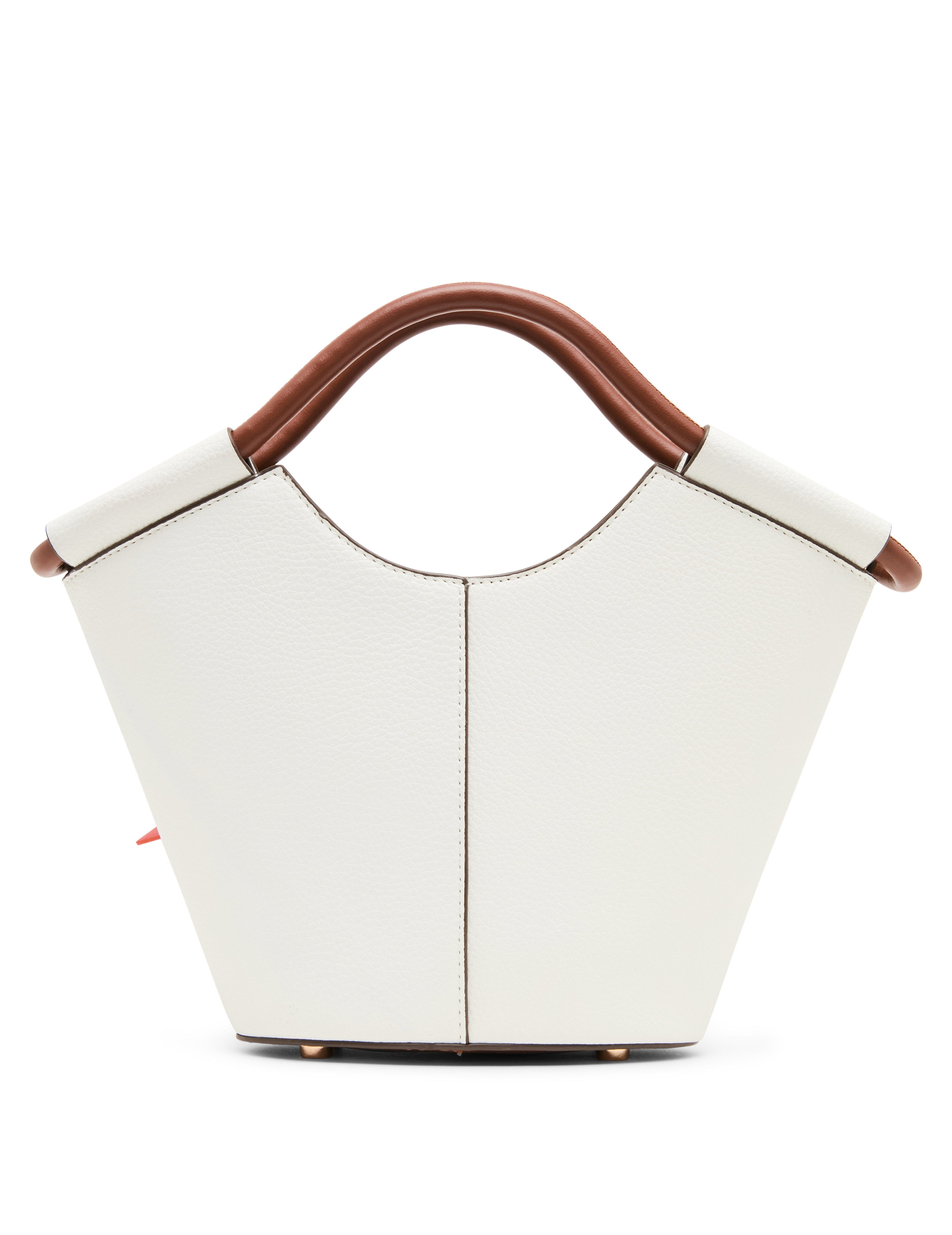Small Tote Bag with Bag Charm in Vanilla Latte / Hazelnut - Anne Klein Vanilla Latte/Hazelnut