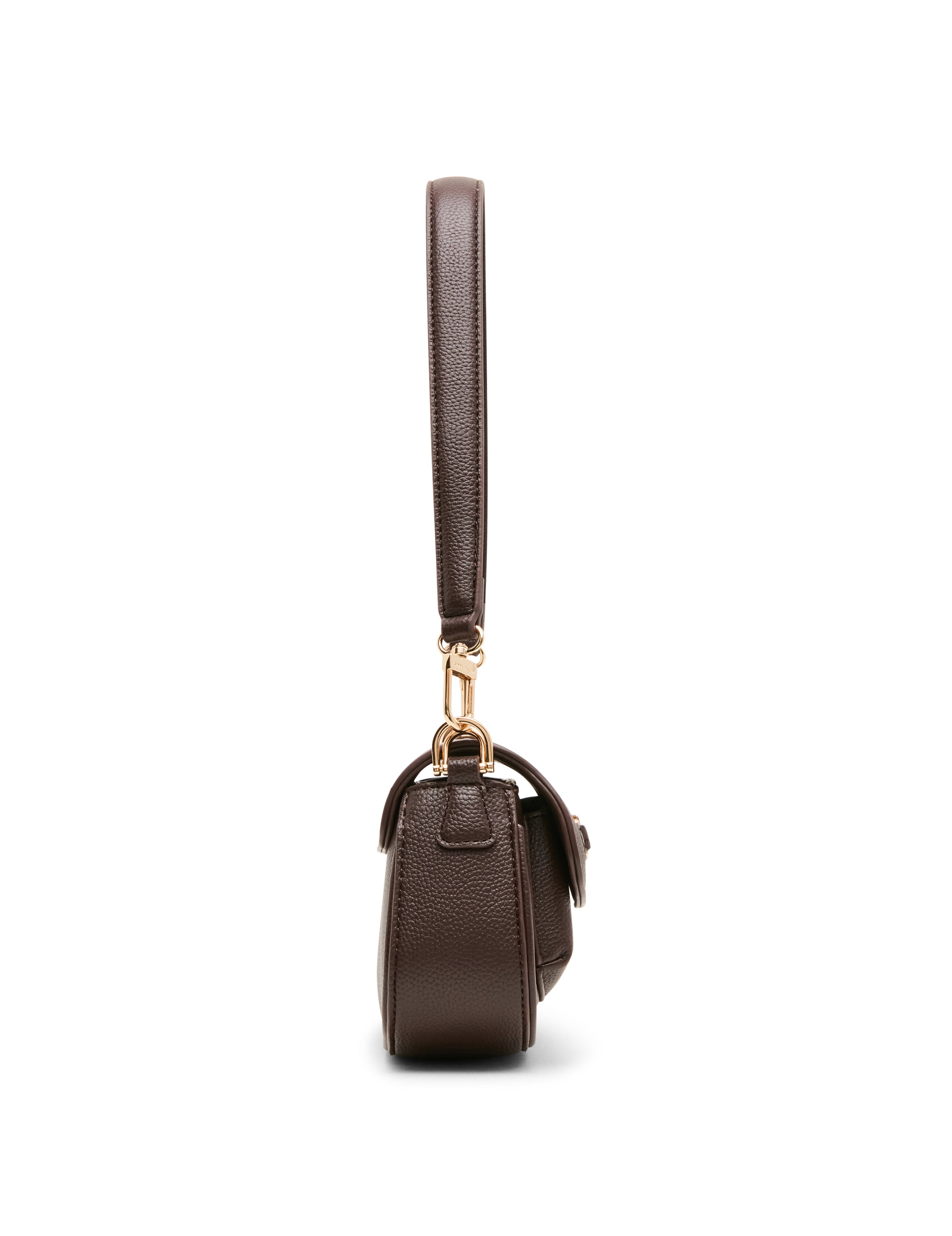 Tortoise Chain Link Shoulder Bag in Espresso - Anne Klein