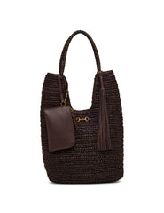 Tapered North South Tote Bag - Anne Klein Espresso