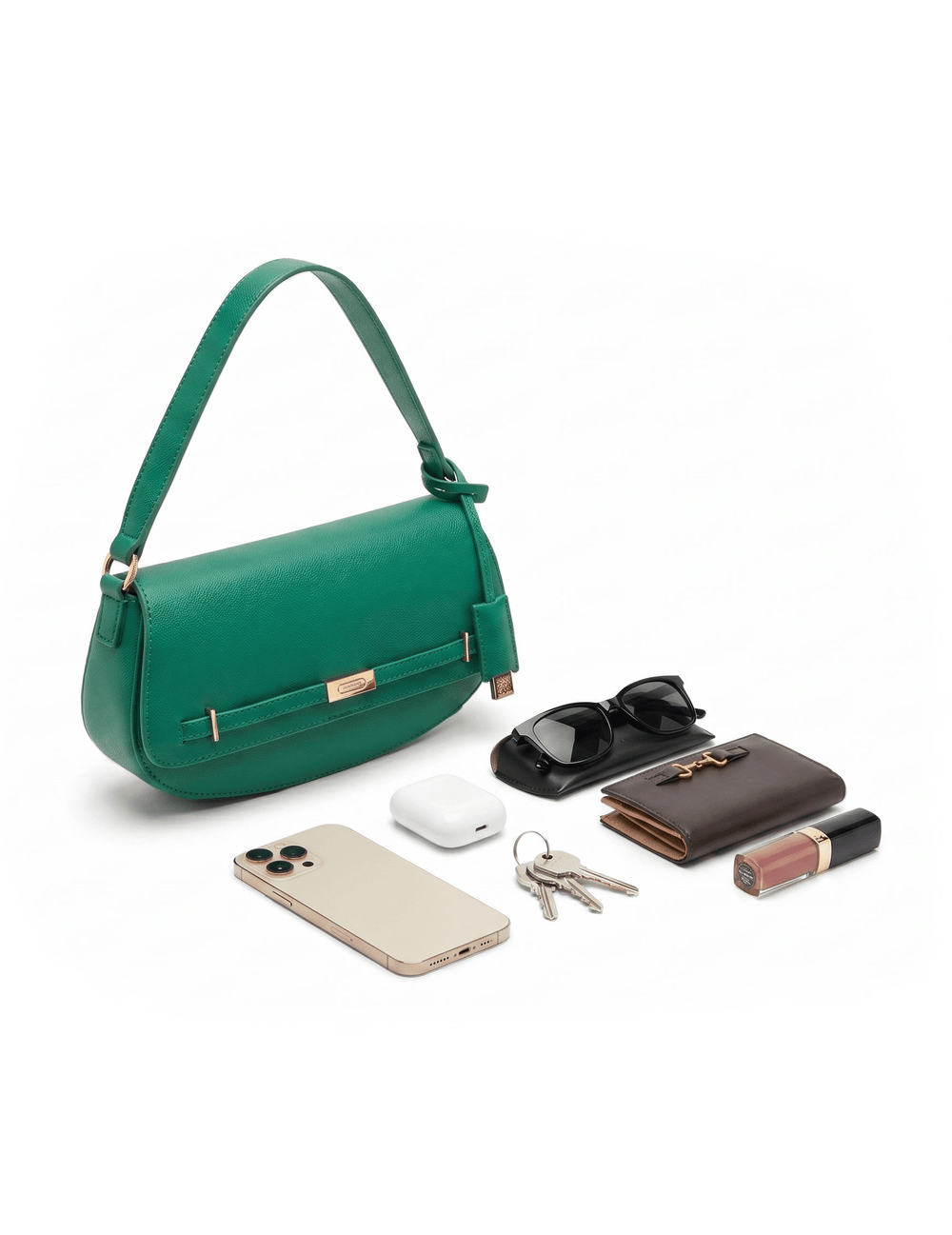 Belted Flap Bag with Convertible Strap - Anne Klein
