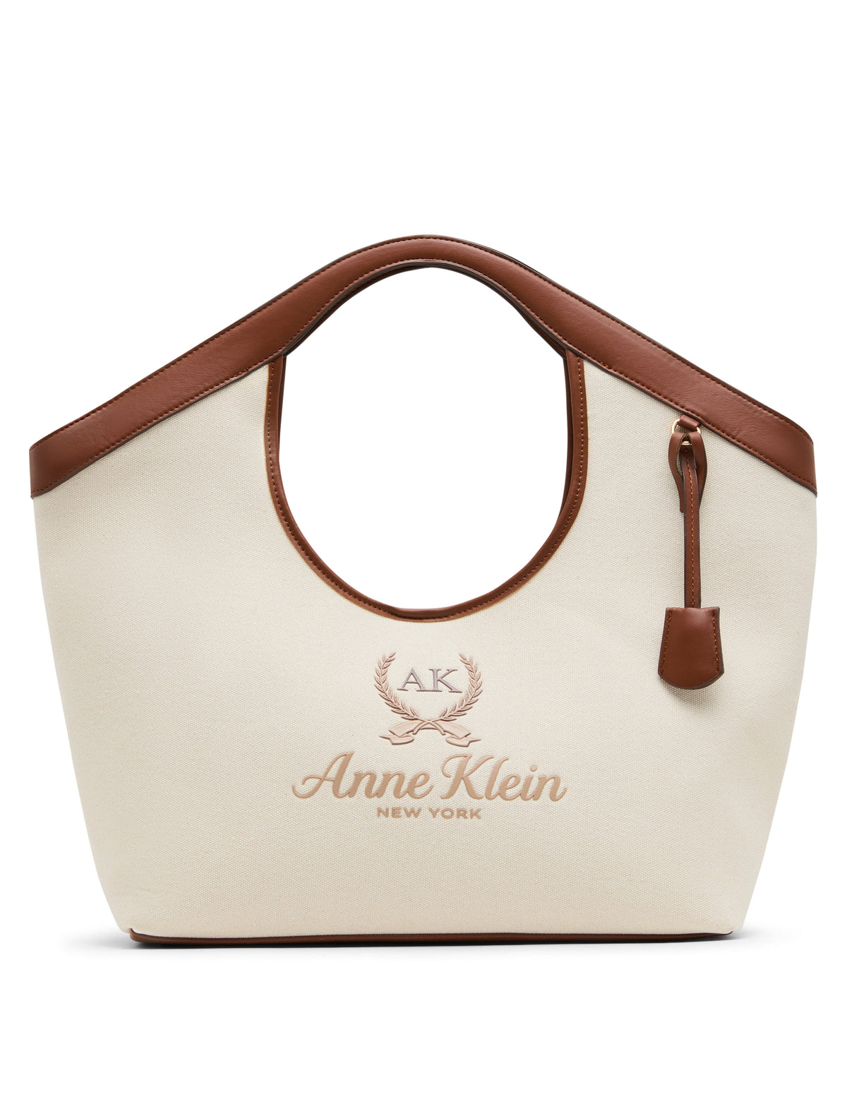 Large Canvas Tote with Detachable Strap - Anne Klein