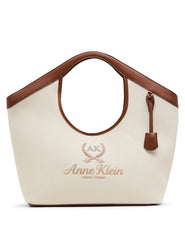 Large Canvas Tote with Detachable Strap - Anne Klein