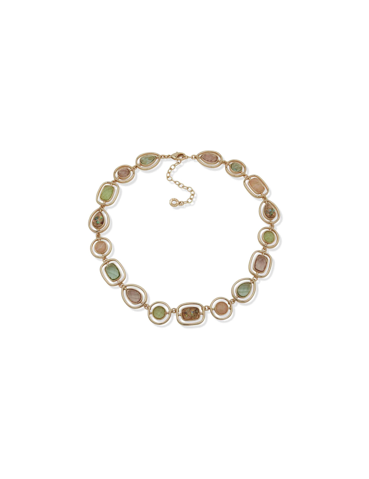 Nk 16In Multifacated Stone Clr-Gld/Grn/Pnk Multi - Anne Klein