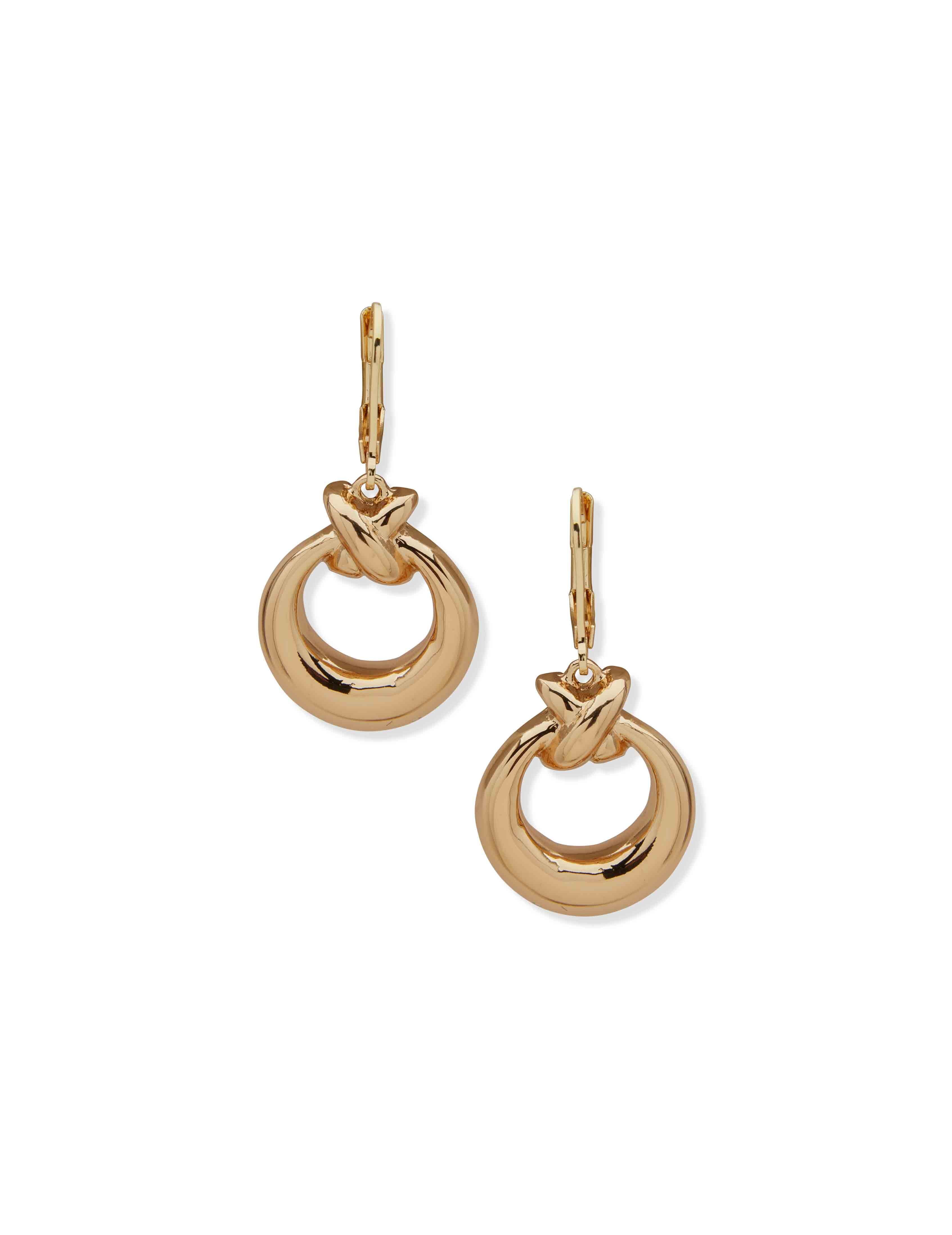 Pe Open Circle Drop-Gld - Anne Klein