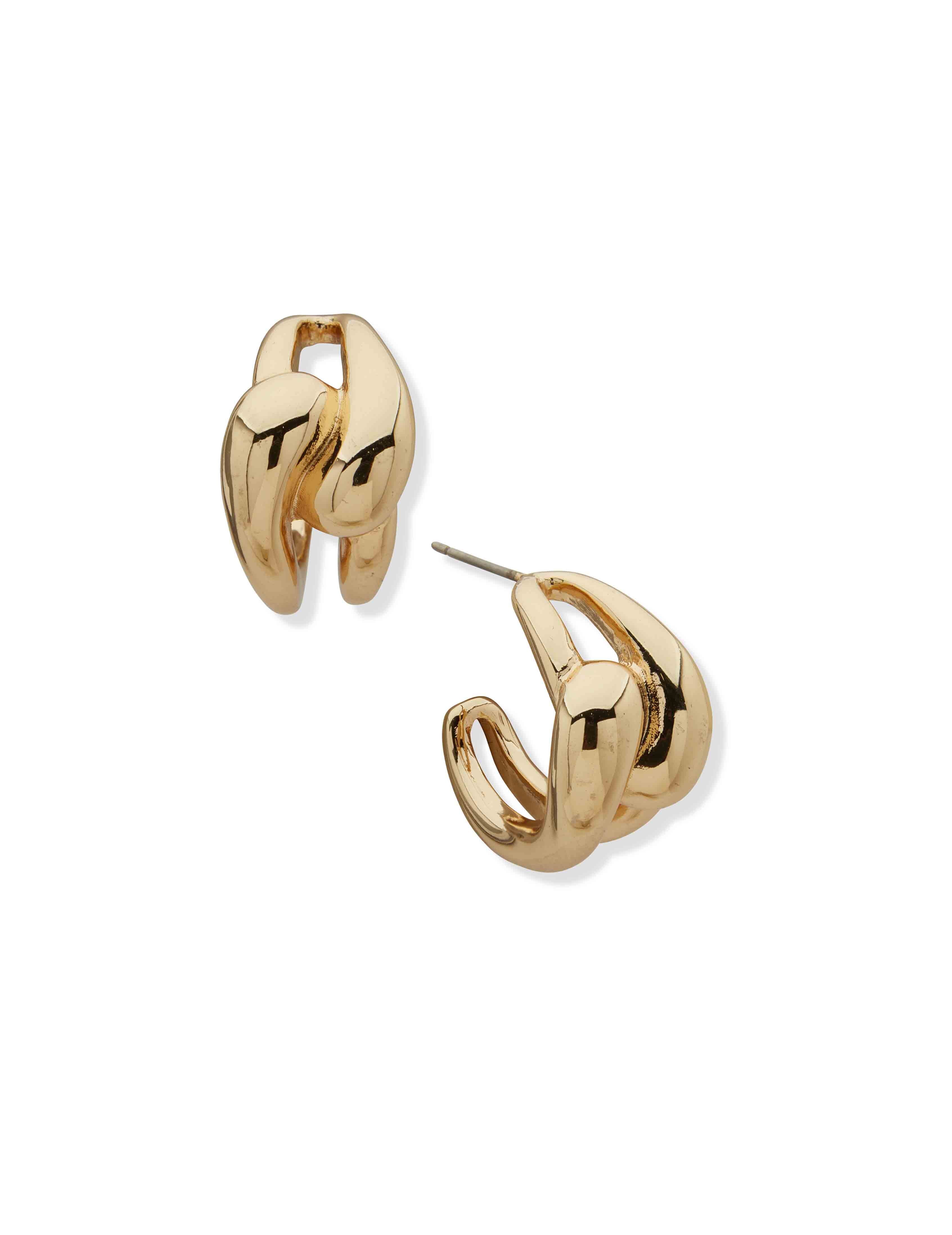 Pe 20Mm Twisted Choop-Gld - Anne Klein
