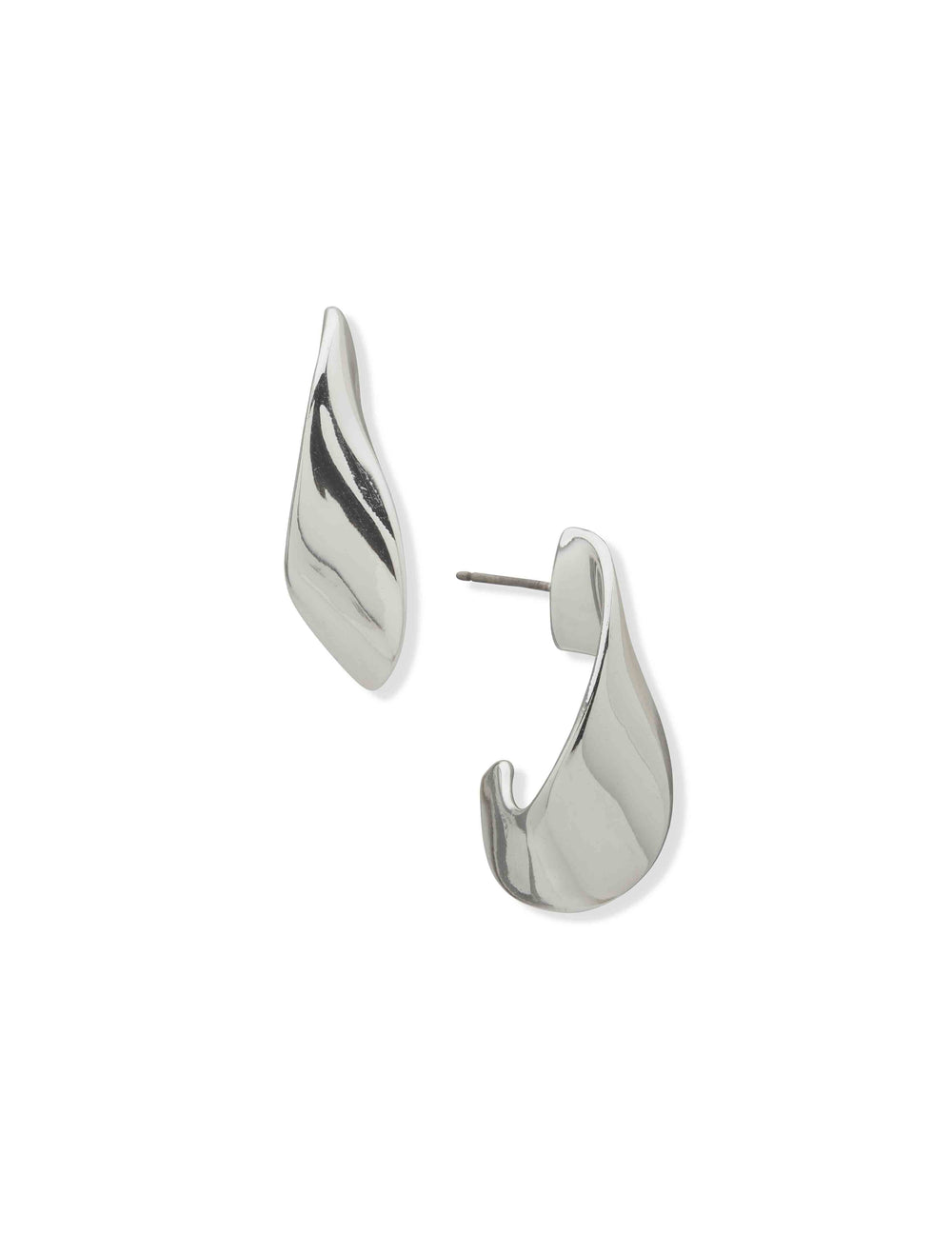 Pe Twisted Lrg Hoop-Slv - Anne Klein